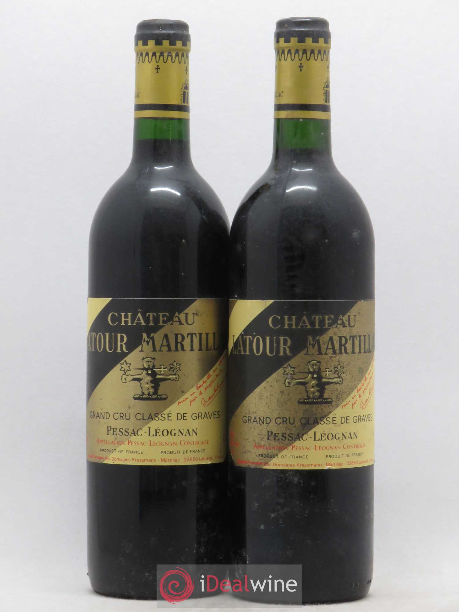 Château Latour-Martillac Cru Classé de Graves 1992 - Lot de 2 bouteilles - 0