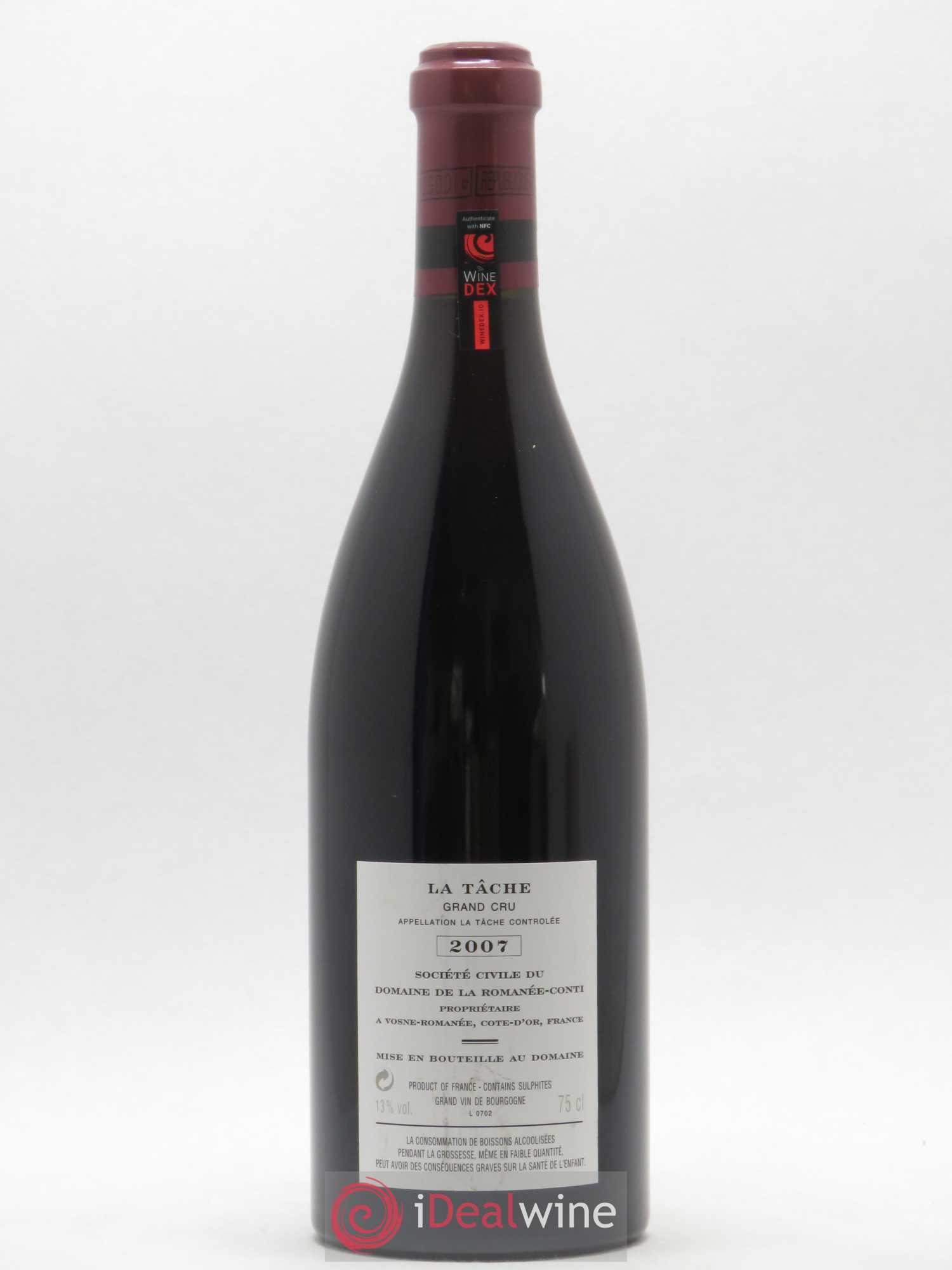 La Tâche Grand Cru Domaine de la Romanée-Conti 2007 - Lot de 1 bouteille - 1