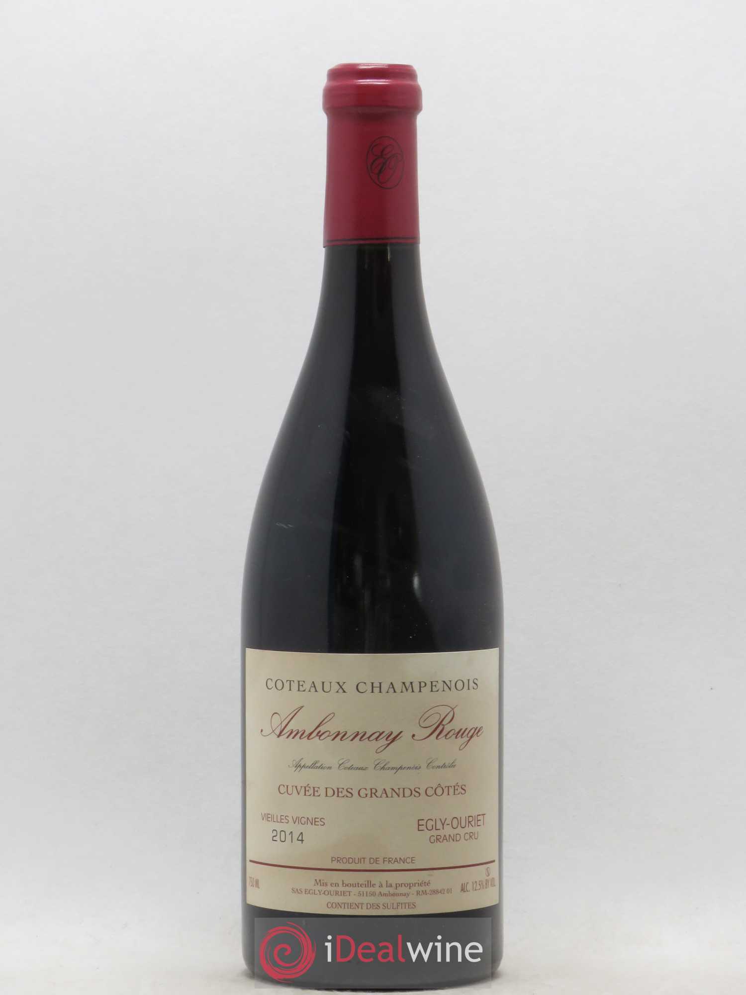 Ambonnay Cuvée des Grands Côtés VV Grand Cru Egly-Ouriet 2014 - Lot de 1 bouteille - 0