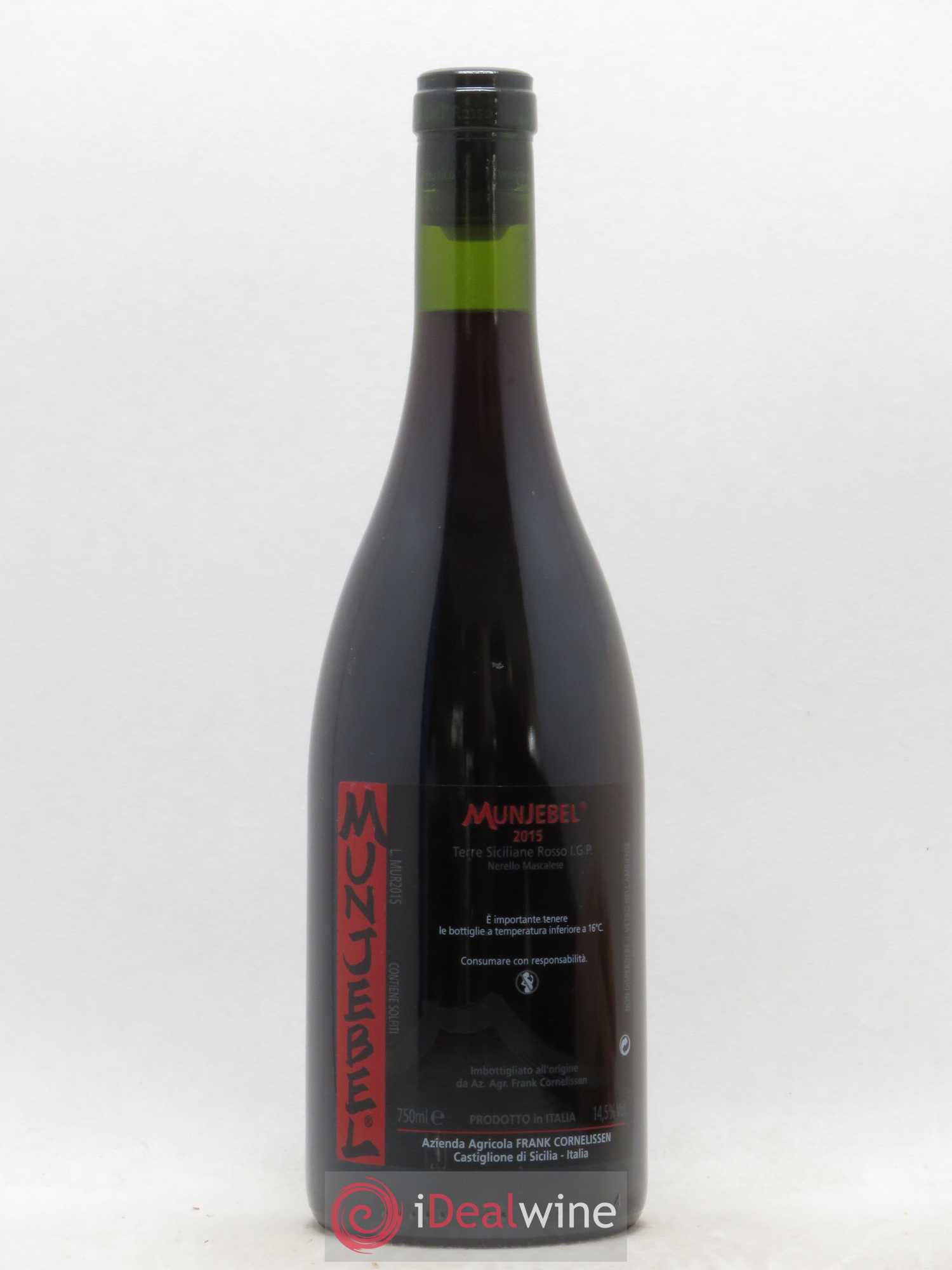Etna Rosso Munjebel Frank Cornelissen 2015 - Lot de 1 bouteille - 0