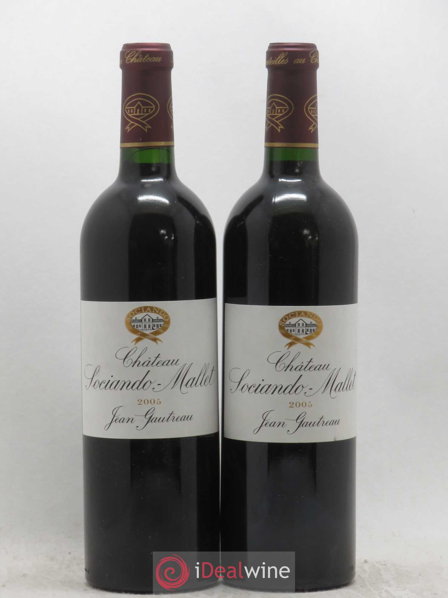 Château Sociando Mallet 2005 - Lot de 2 bouteilles - 0