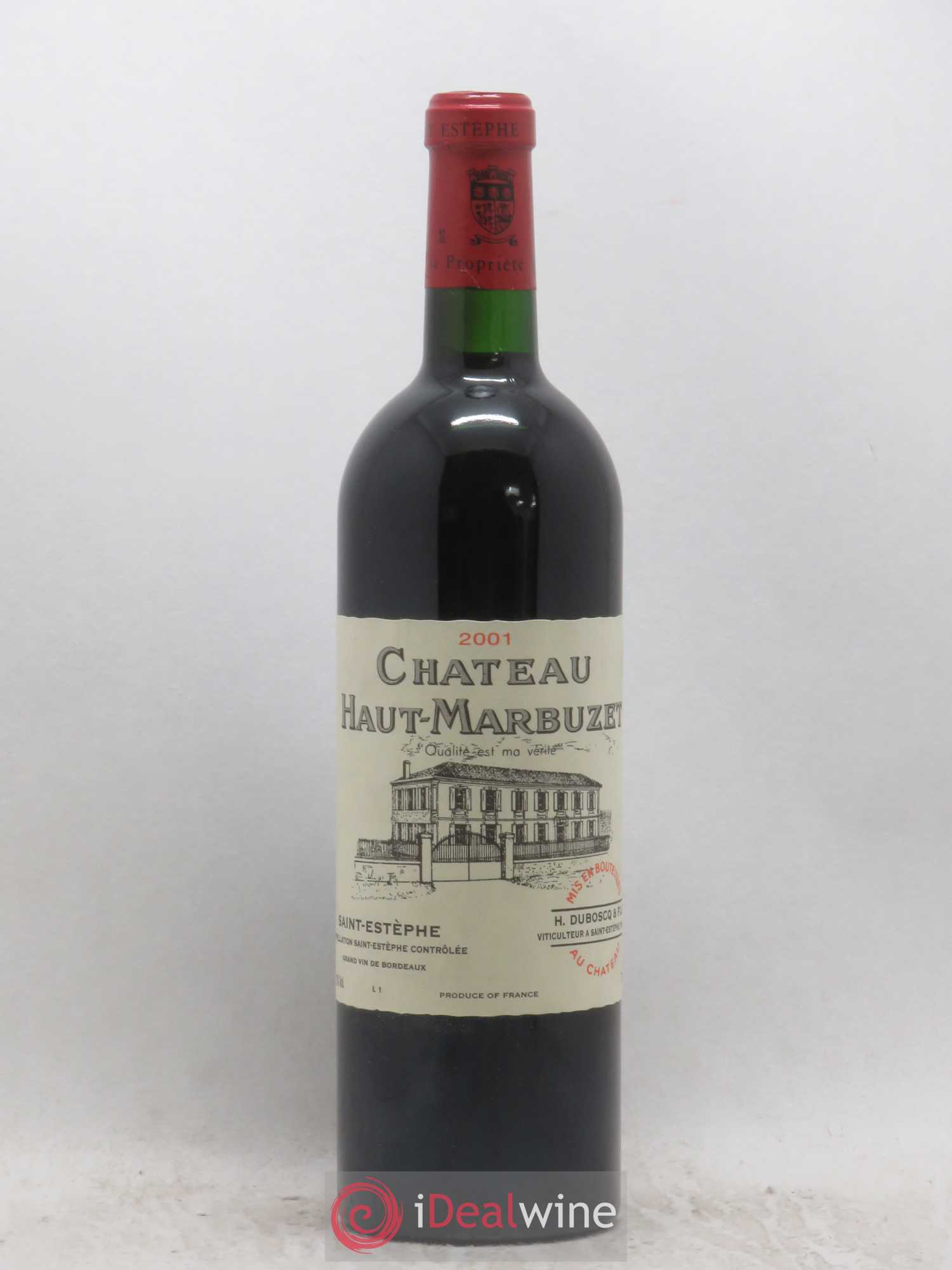 Château Haut Marbuzet 2001 - Lot de 1 bouteille - 0