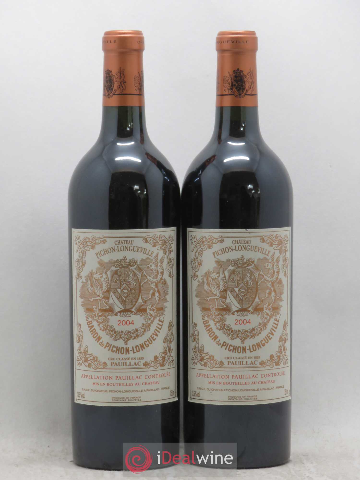 Pichon Longueville Baron 2ème Grand Cru Classé 2004 - Lot de 2 bouteilles - 0