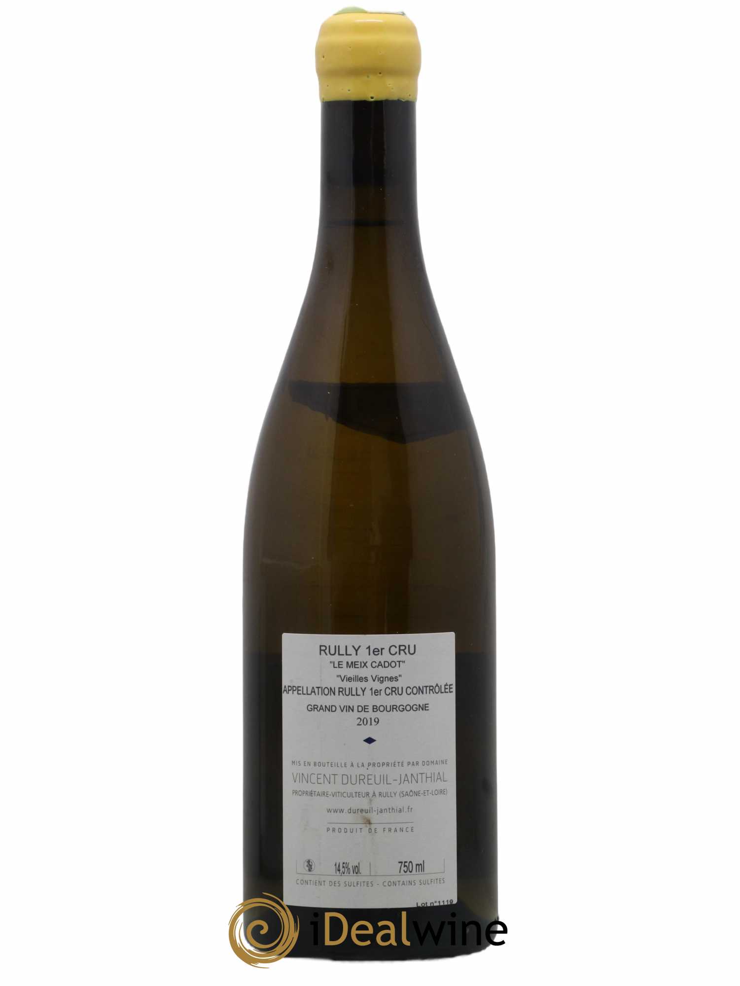 Rully 1er Cru Le Meix Cadot Vieilles Vignes Vincent Dureuil-Janthial 2019 - Lot de 1 bouteille - 1