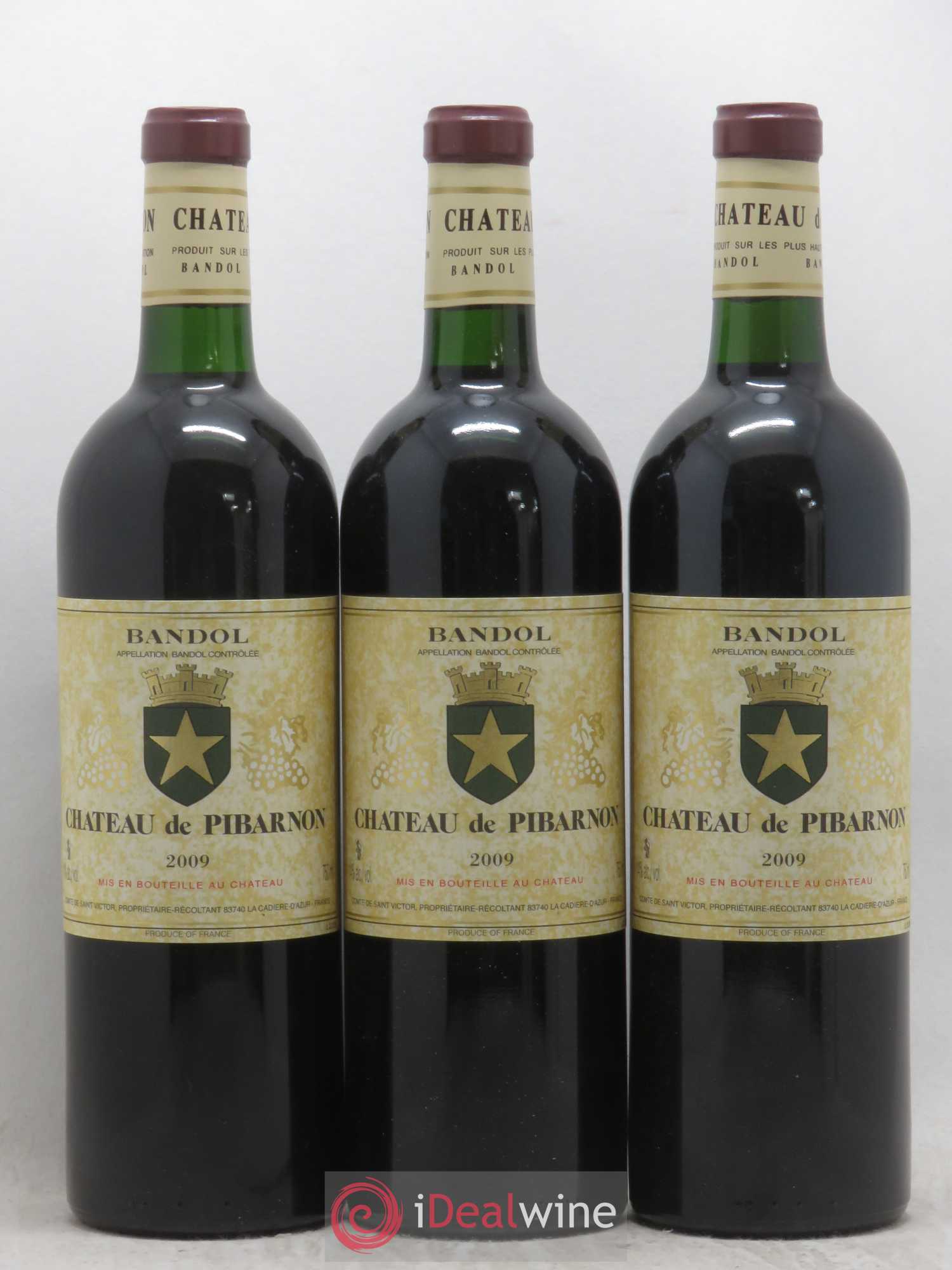 Bandol Château de Pibarnon Comte de Saint-Victor 2009 - Lot de 3 bouteilles - 0