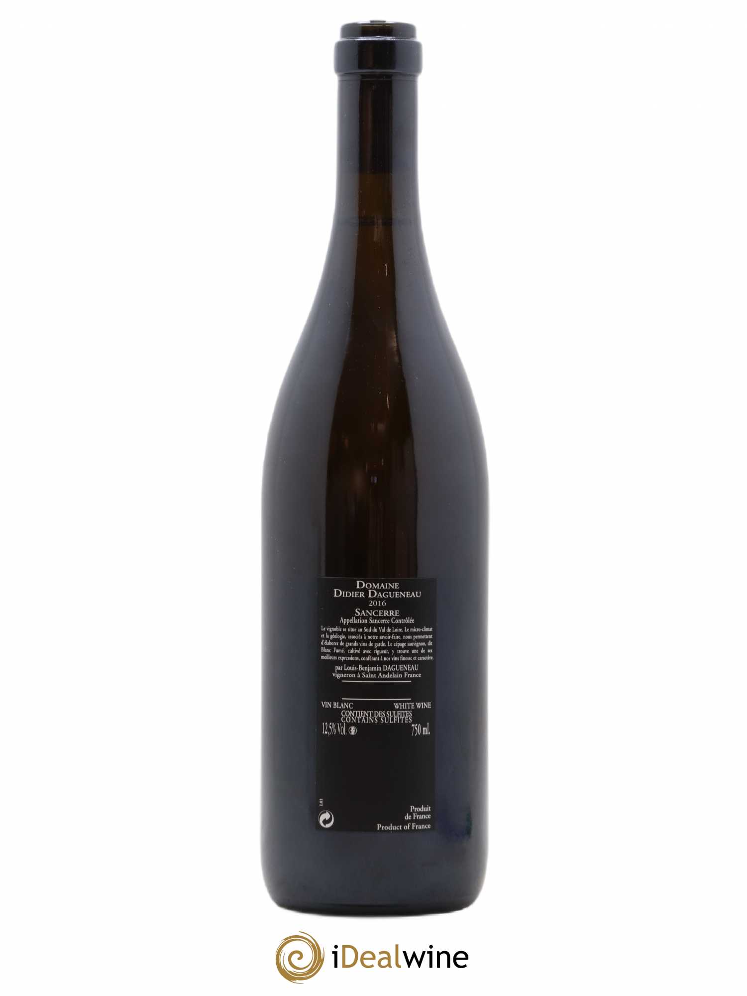 Sancerre Le Mont Damné Chavignol Dagueneau (Domaine Didier - Louis-Benjamin) 2016 - Lot de 1 bouteille - 1