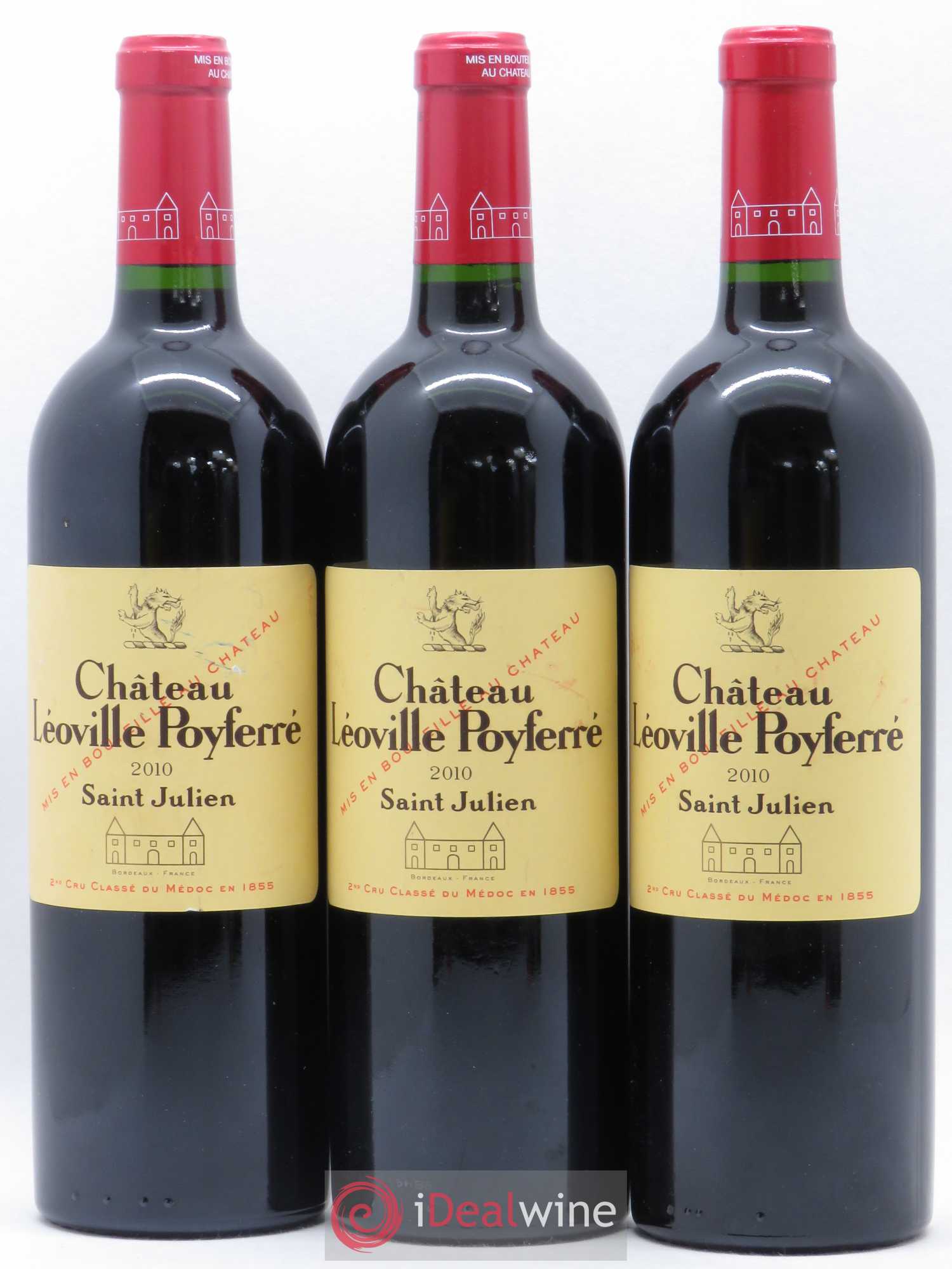 Château Léoville Poyferré 2ème Grand Cru Classé 2010 - Lot de 3 bouteilles - 0