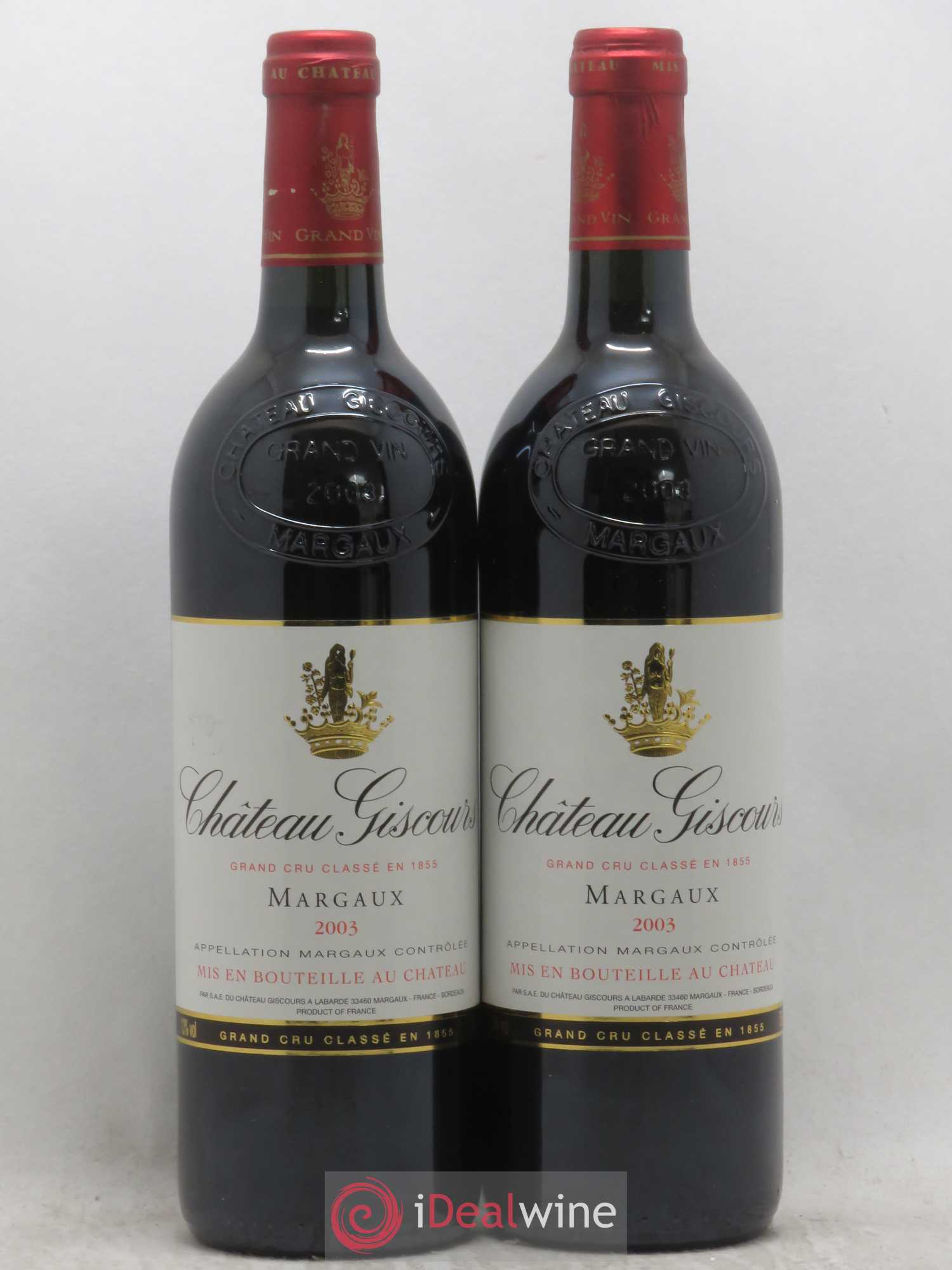 Château Giscours 3ème Grand Cru Classé 2003 - Lot de 2 bouteilles - 0