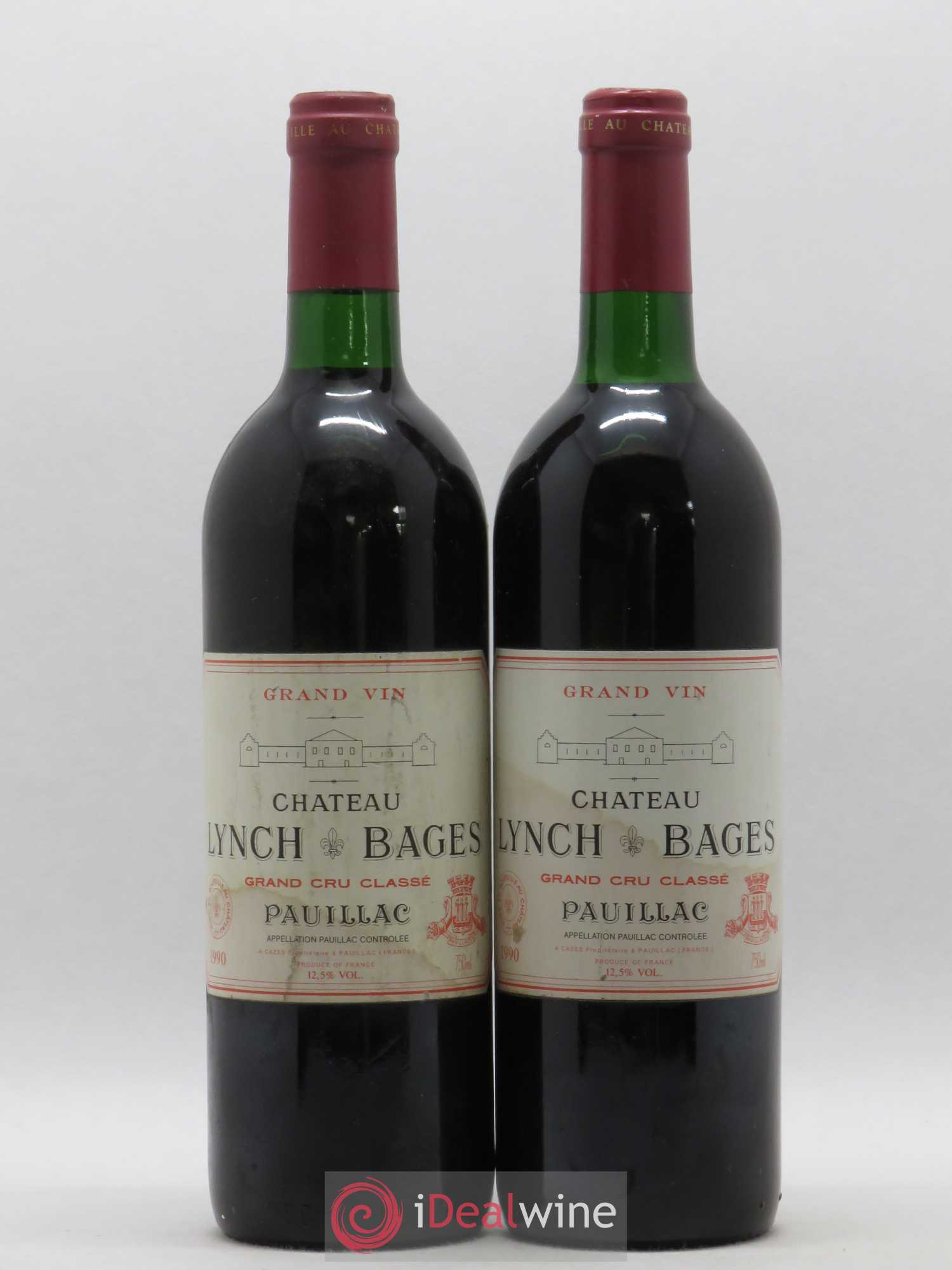 Château Lynch Bages 5ème Grand Cru Classé 1990 - Lot de 2 bouteilles - 0