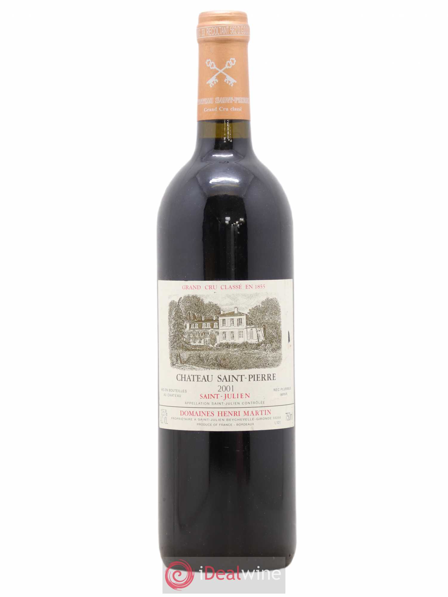 Château Saint-Pierre 4ème Grand Cru Classé 2001 - Lot de 1 bouteille - 0