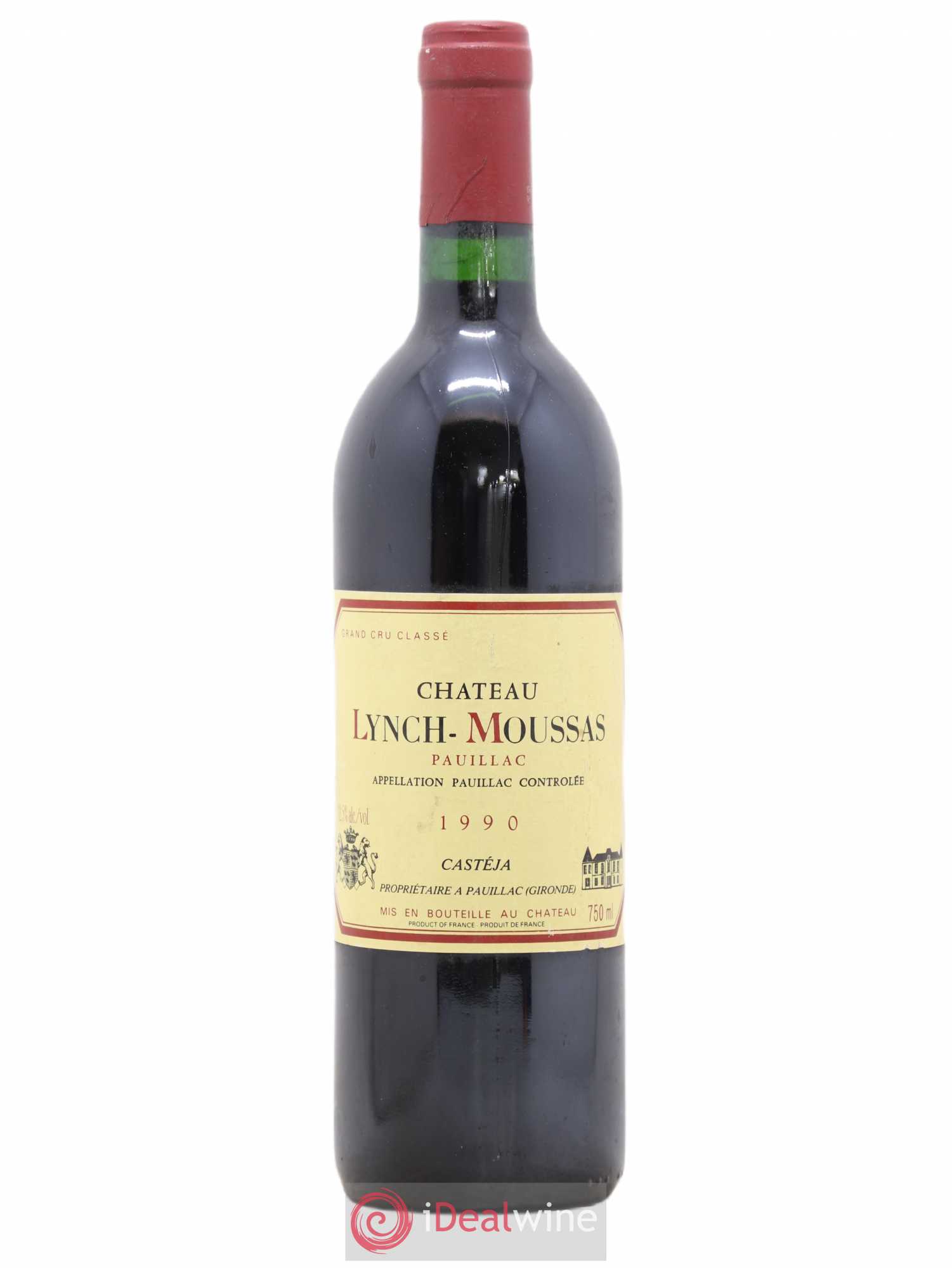 Château Lynch Moussas 5ème Grand Cru Classé 1990 - Lot de 1 bouteille - 0