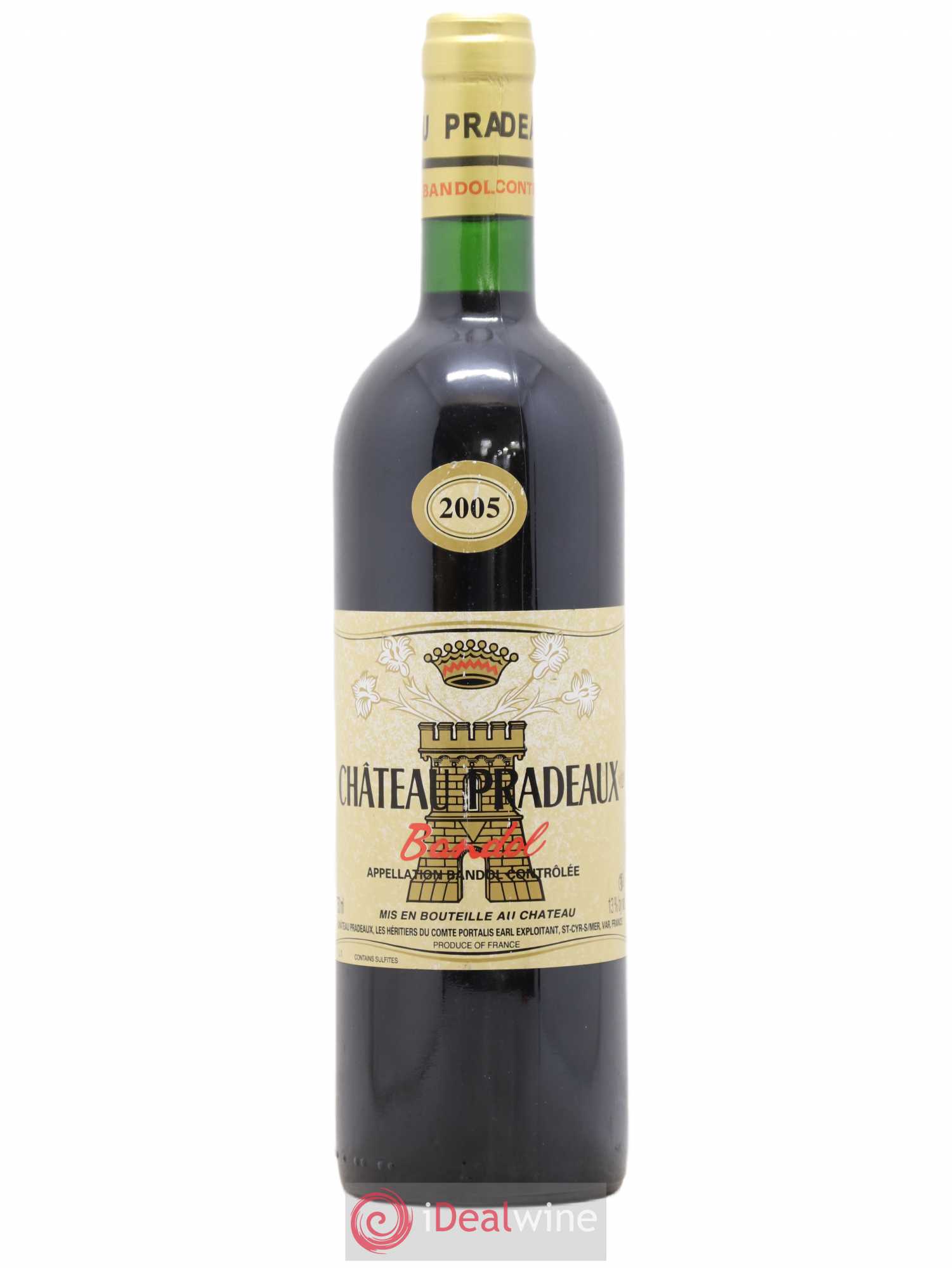 Bandol Château Pradeaux Famille Portalis 2005 - Lot de 1 bouteille - 0