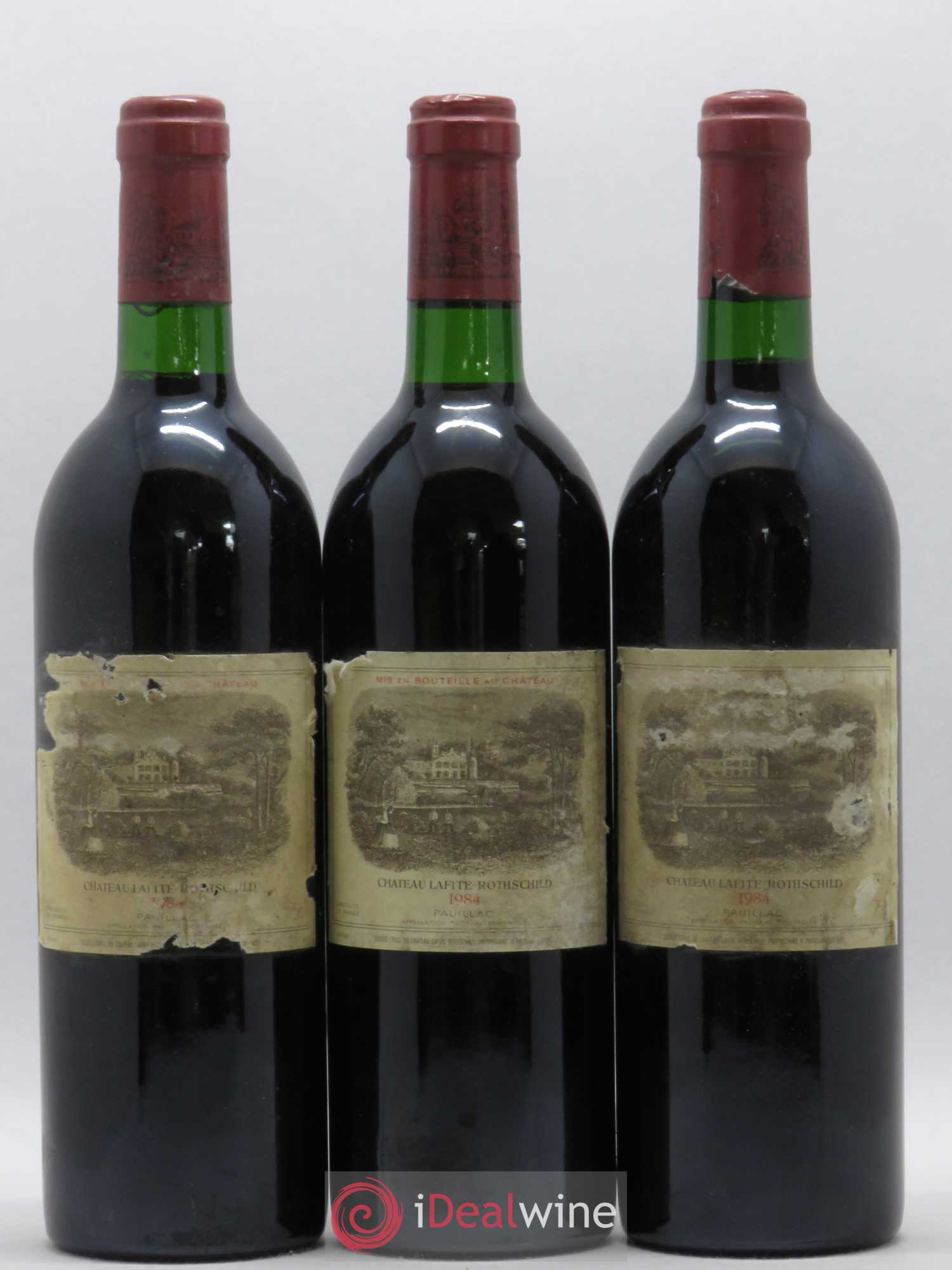 Château Lafite Rothschild 1er Grand Cru Classé 1984 - Lot de 3 bouteilles - 0