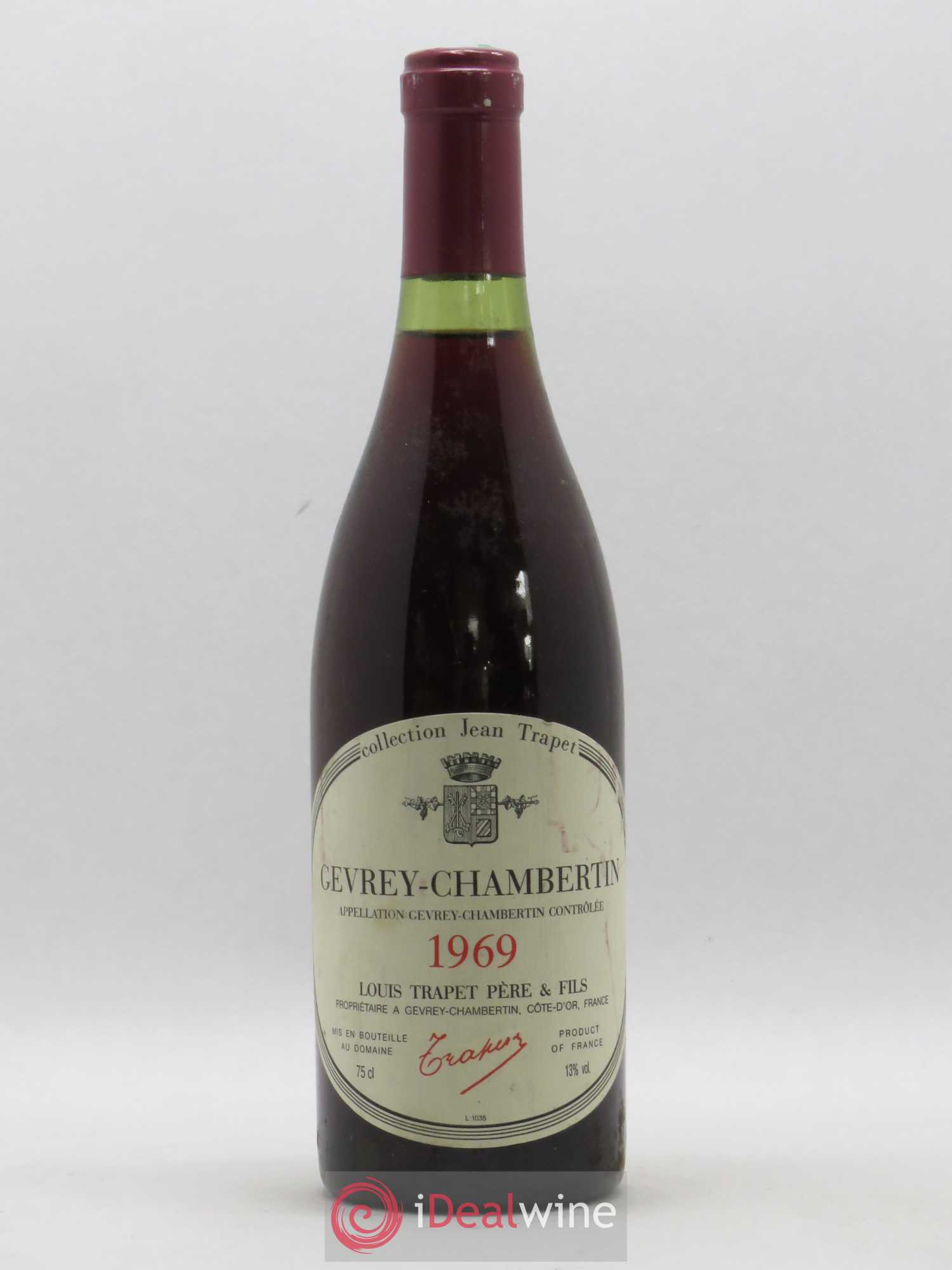 Gevrey-Chambertin Domaine Trapet 1969 - Lot de 1 bouteille - 0