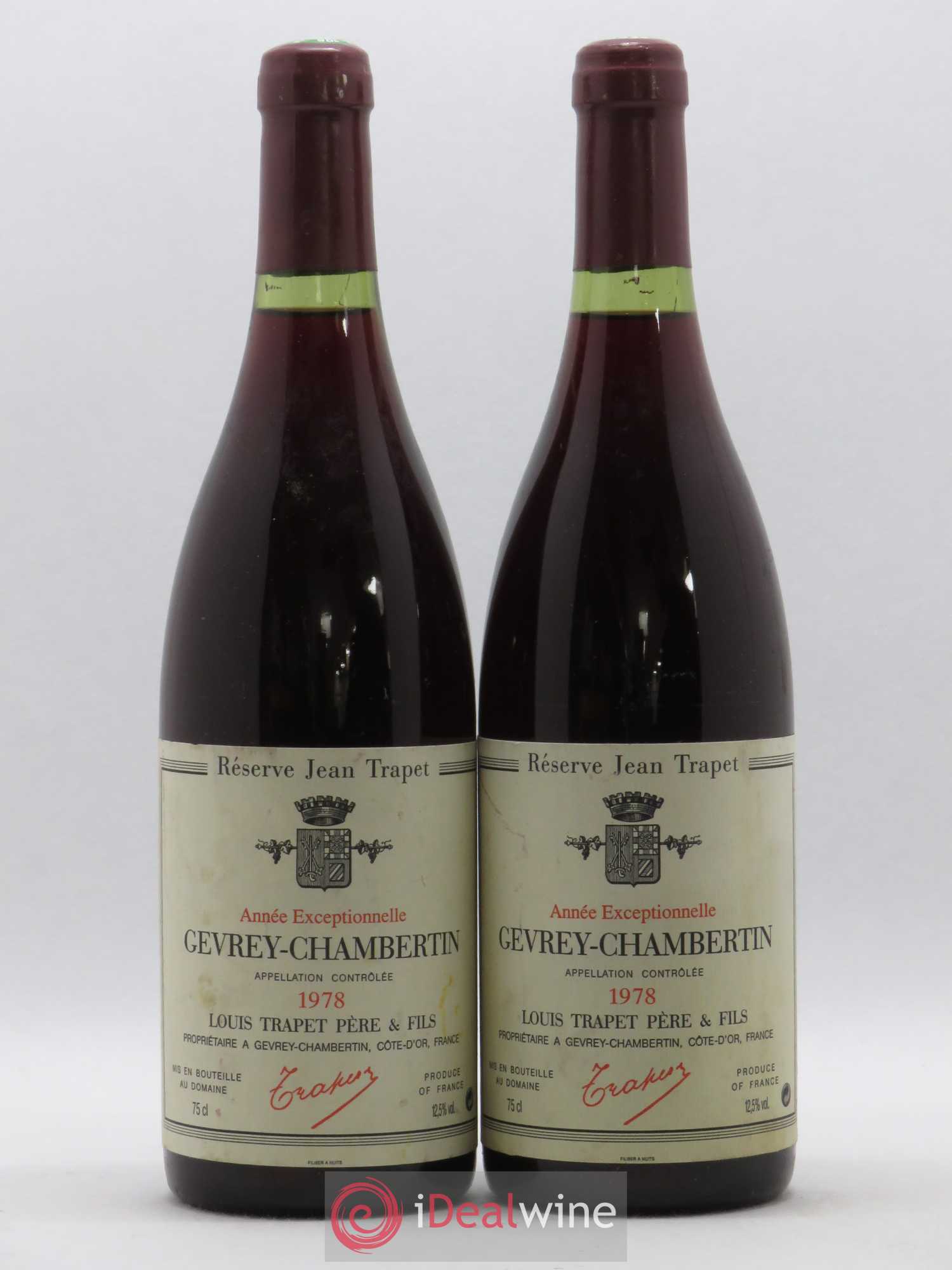 Gevrey-Chambertin Domaine Trapet 1978 - Lot de 2 bouteilles - 0