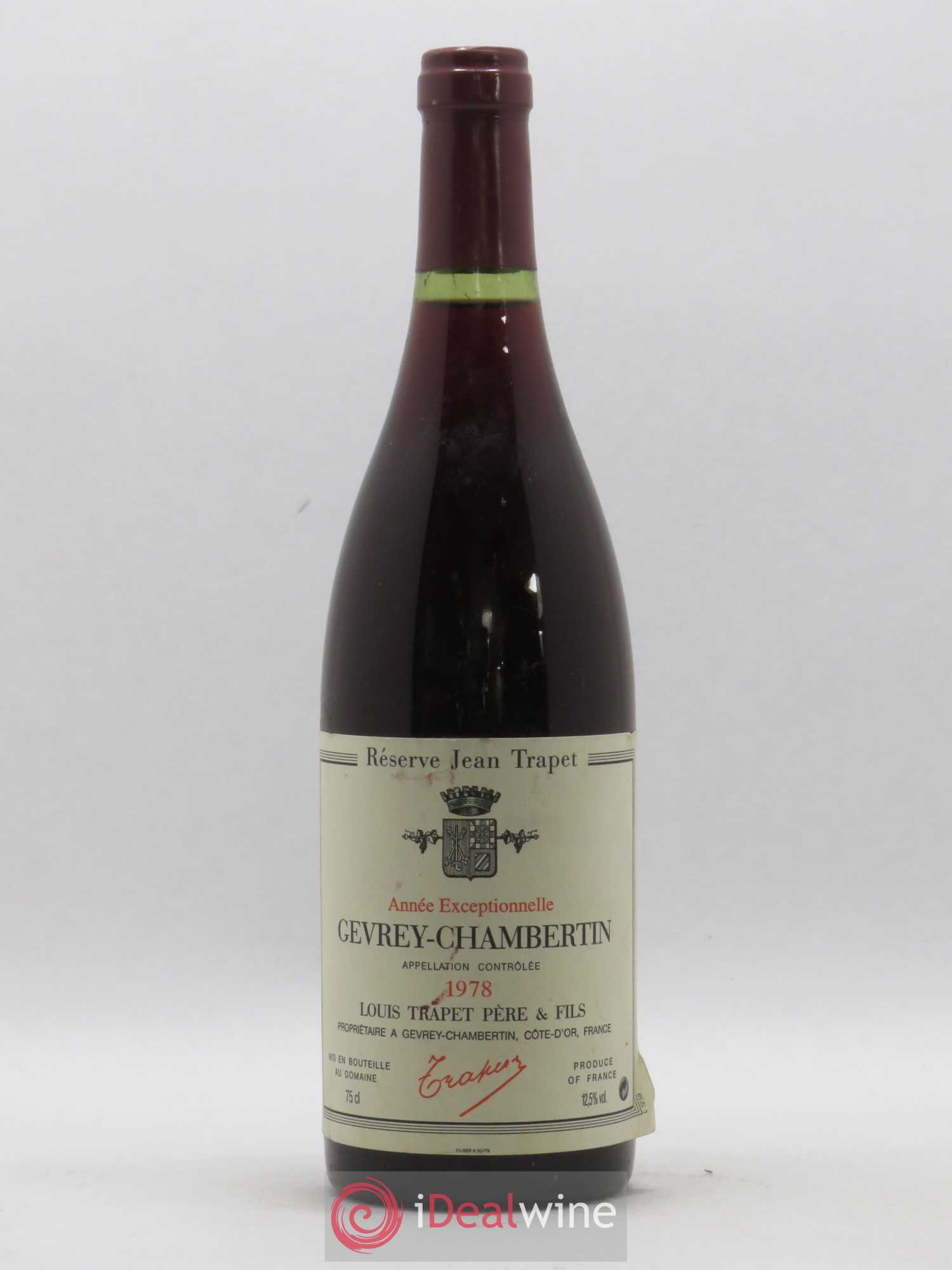 Gevrey-Chambertin Domaine Trapet 1978 - Lot de 1 bouteille - 0