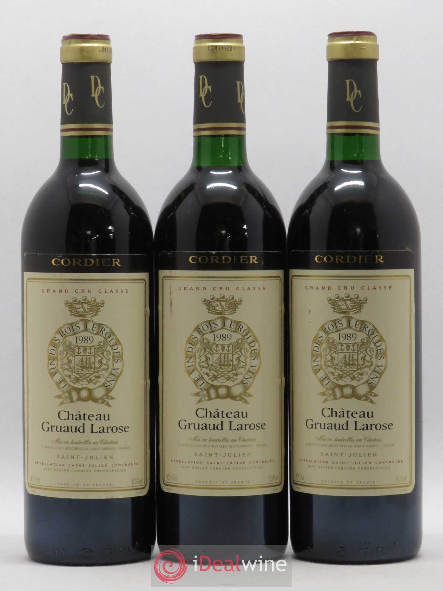 Château Gruaud Larose 2ème Grand Cru Classé 1989 - Lot de 3 bouteilles - 0
