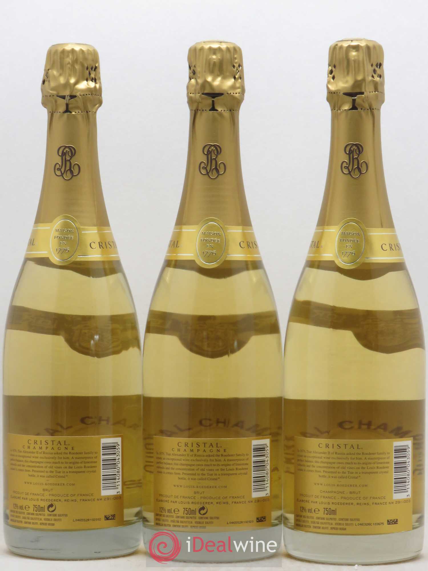 Cristal Louis Roederer 2008 - Lot de 3 bouteilles - 1