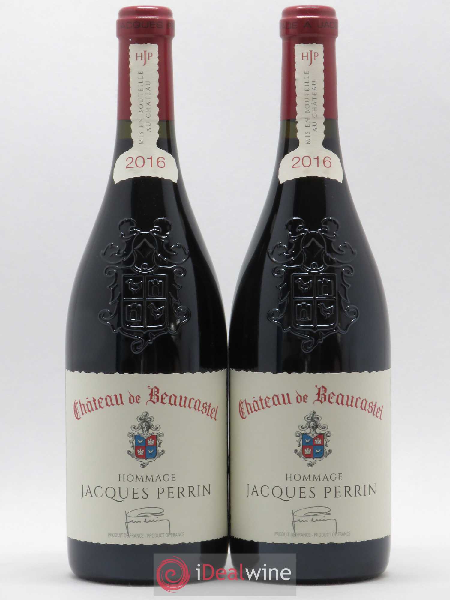 Châteauneuf-du-Pape Château de Beaucastel Hommage à Jacques Perrin Famille Perrin 2016 - Lot de 2 bouteilles - 0
