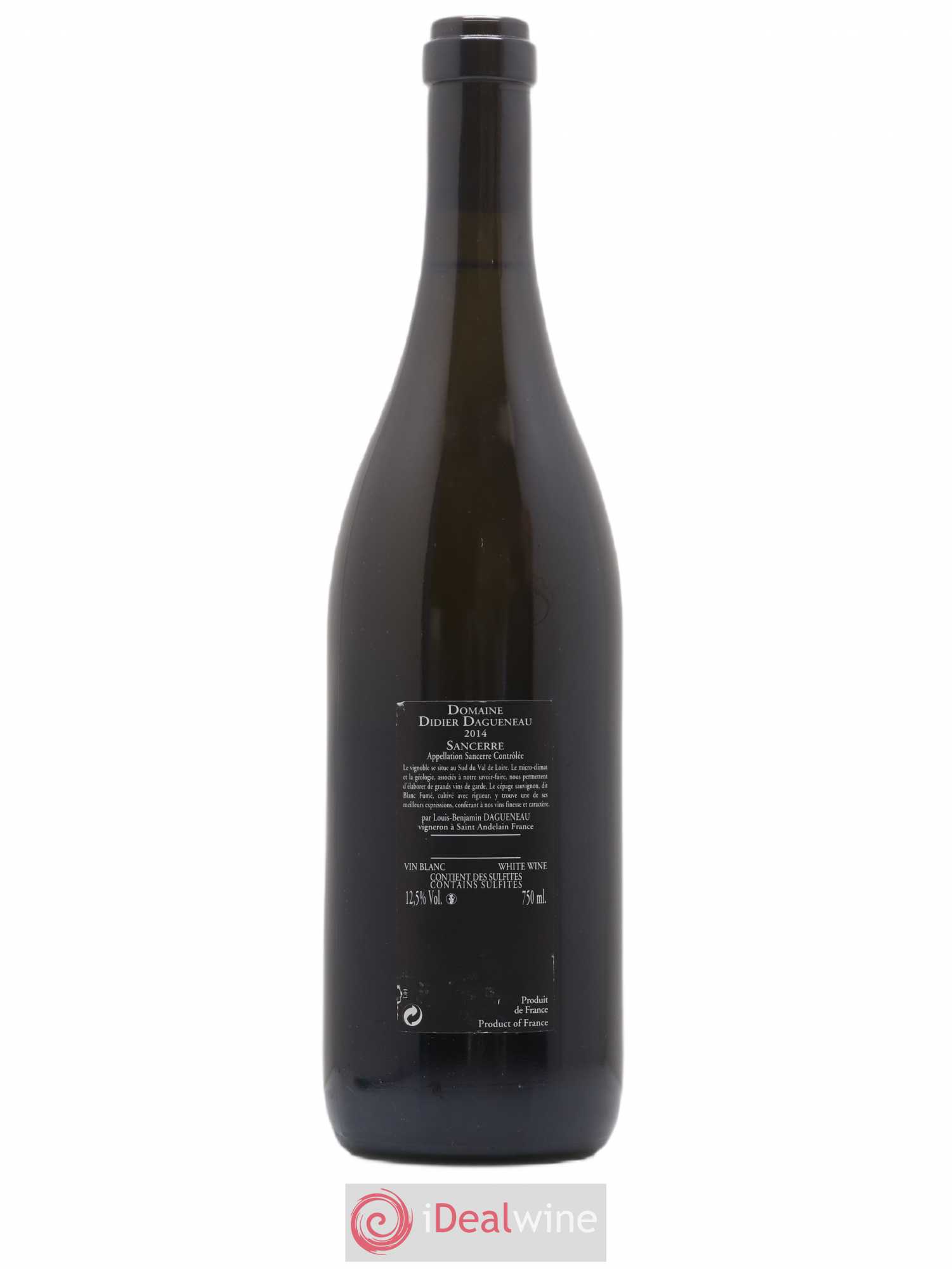 Sancerre Le Mont Damné Chavignol Dagueneau (Domaine Didier - Louis-Benjamin) 2014 - Lot de 1 bouteille - 1