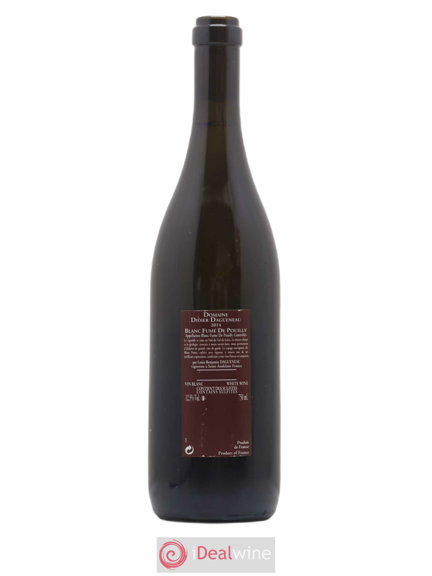 Vin de France (anciennement Pouilly-Fumé) Pur Sang Dagueneau (Domaine Didier - Louis-Benjamin) 2014 - Lot de 1 bouteille - 1