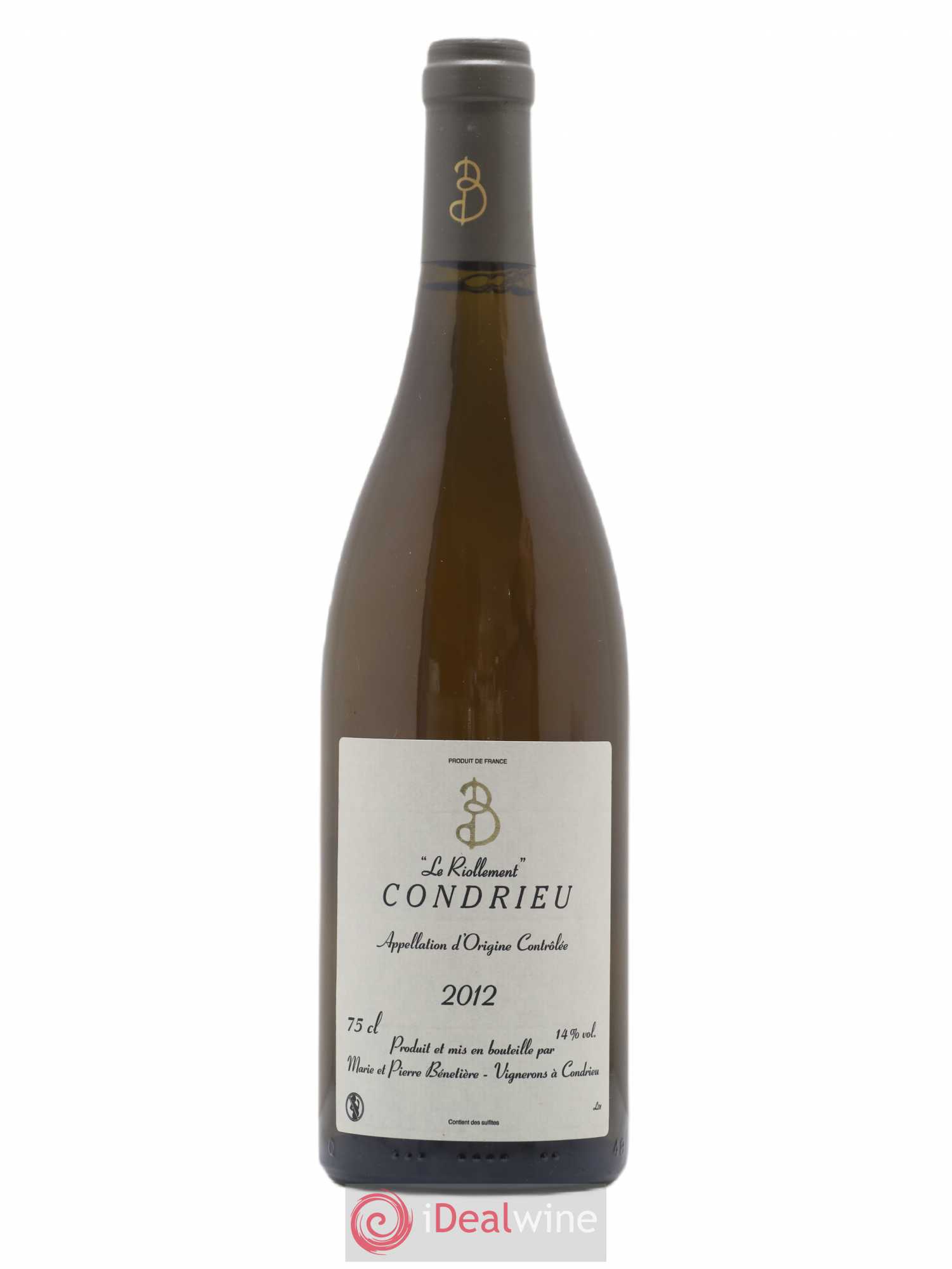 Condrieu Le Riollement Marie et Pierre Bénetière (Domaine) 2012 - Lot de 1 bouteille - 0