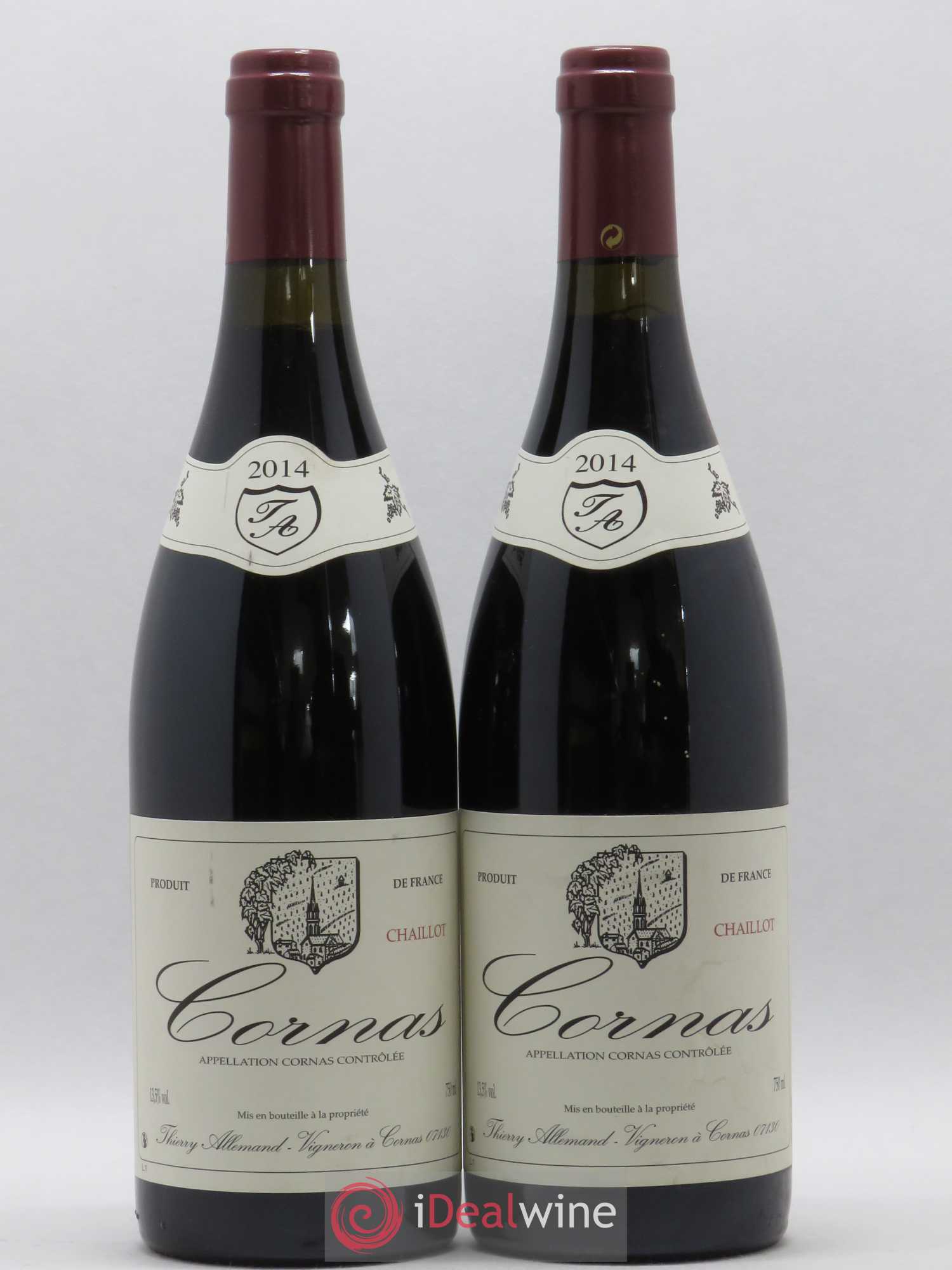 Cornas Chaillot Thierry Allemand 2014 - Lot de 2 bouteilles - 0