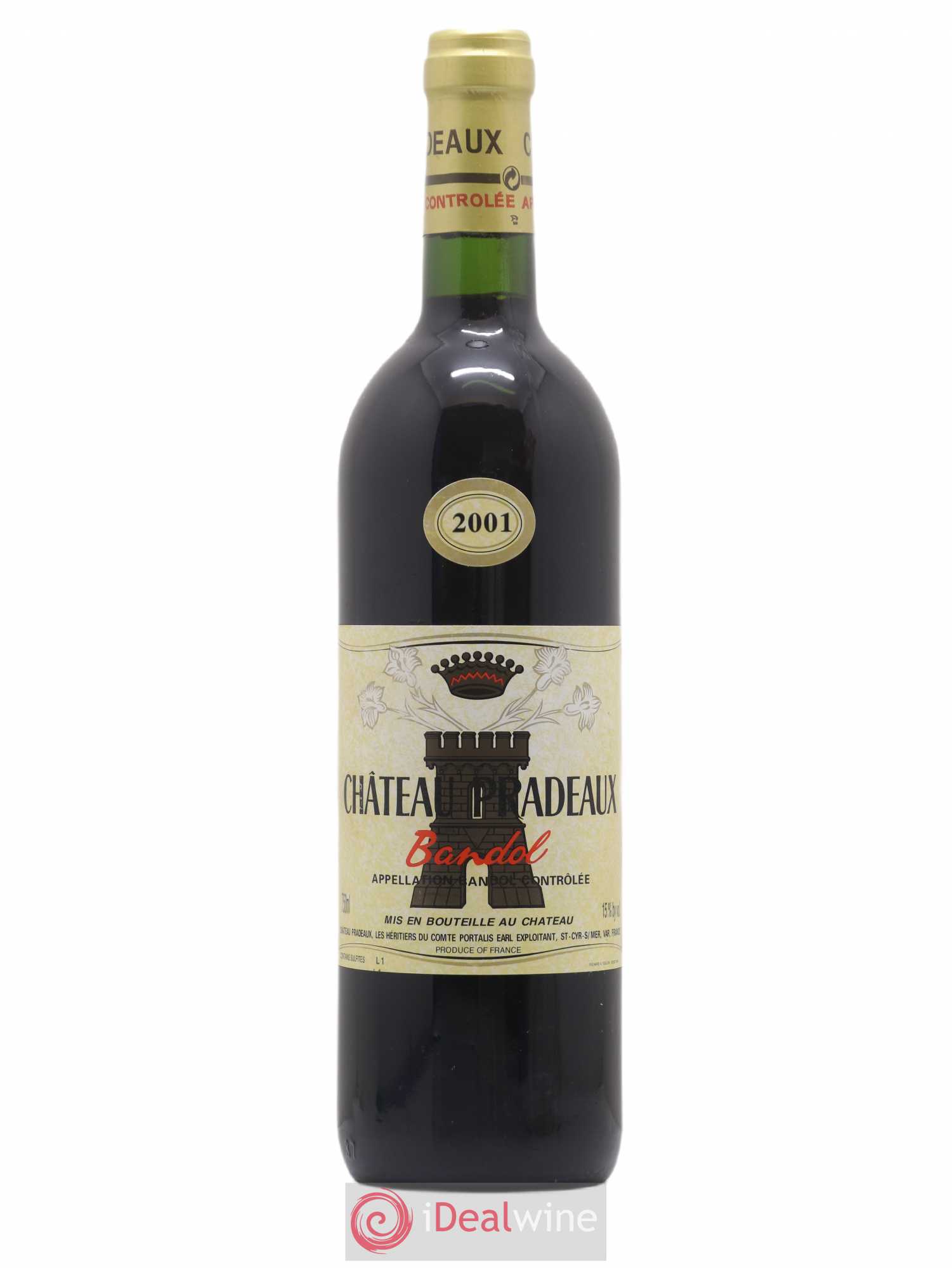 Bandol Château Pradeaux Famille Portalis 2001 - Lot de 1 bouteille - 0