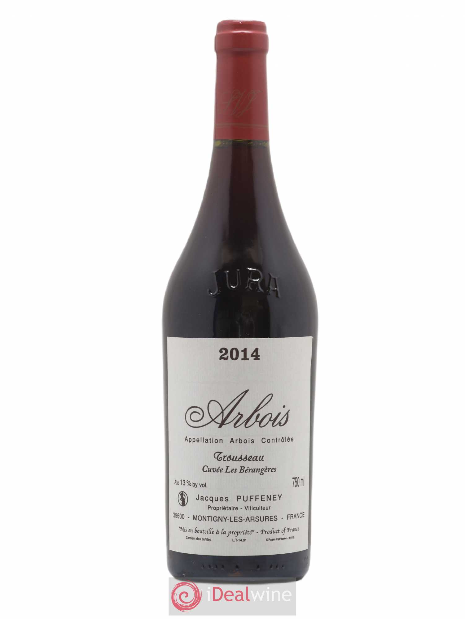 Arbois Trousseau Cuvée Les Bérangères Jacques Puffeney 2014 - Lot de 1 bouteille - 0