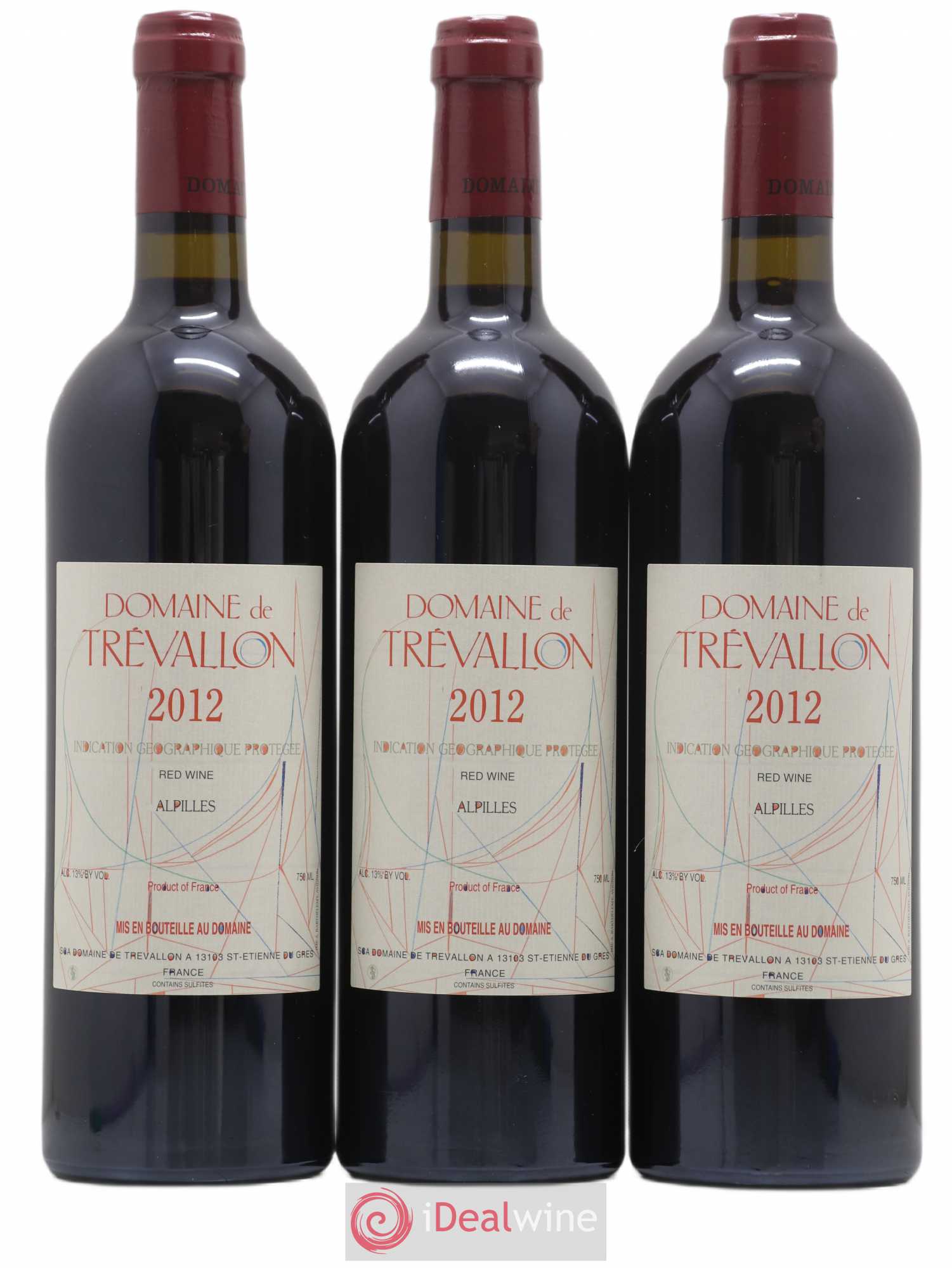 Alpilles Trévallon (Domaine de) Eloi Dürrbach 2012 - Lot de 3 bouteilles - 0