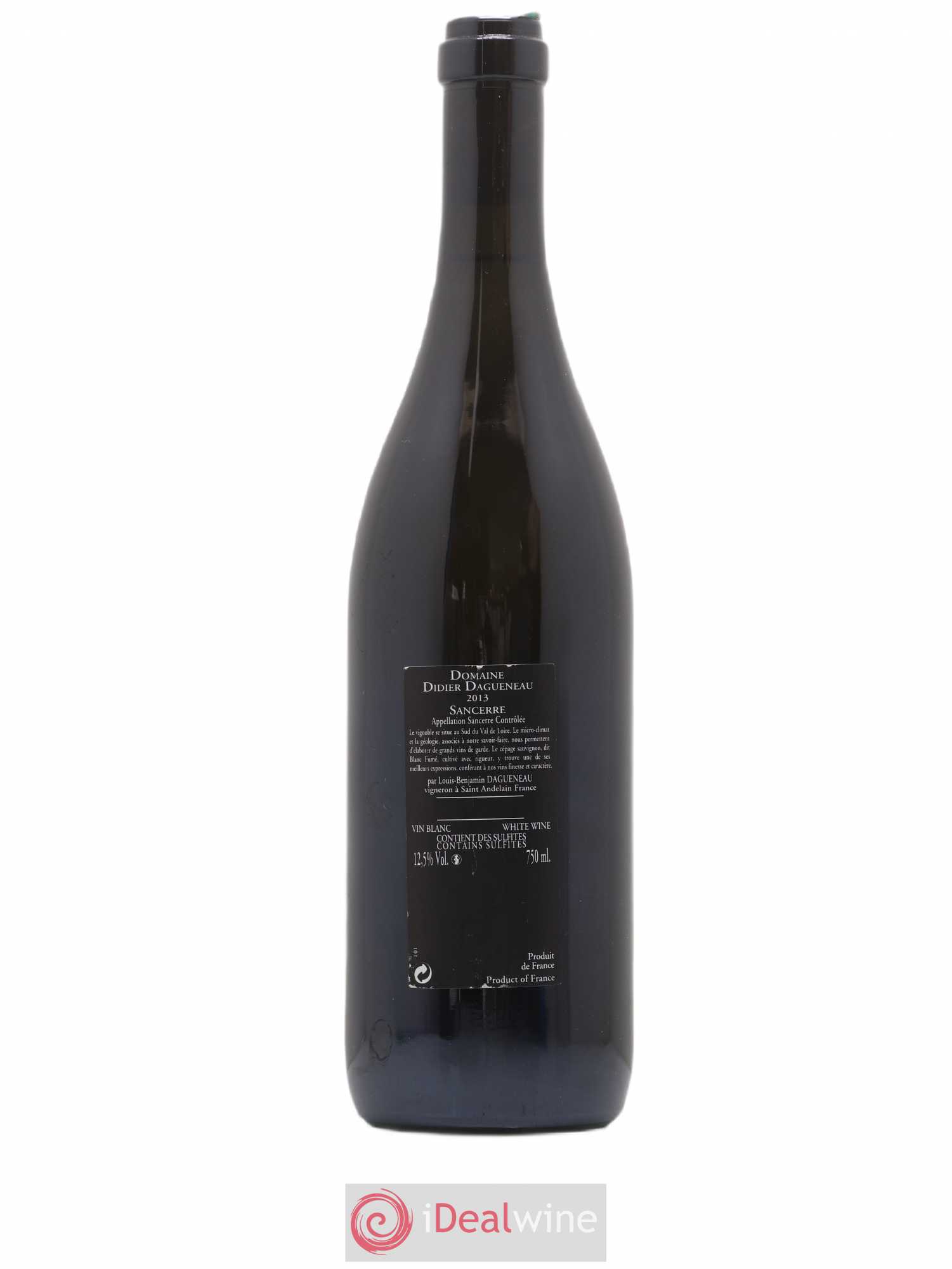 Sancerre Le Mont Damné Chavignol Dagueneau (Domaine Didier - Louis-Benjamin) 2013 - Lot de 1 bouteille - 1