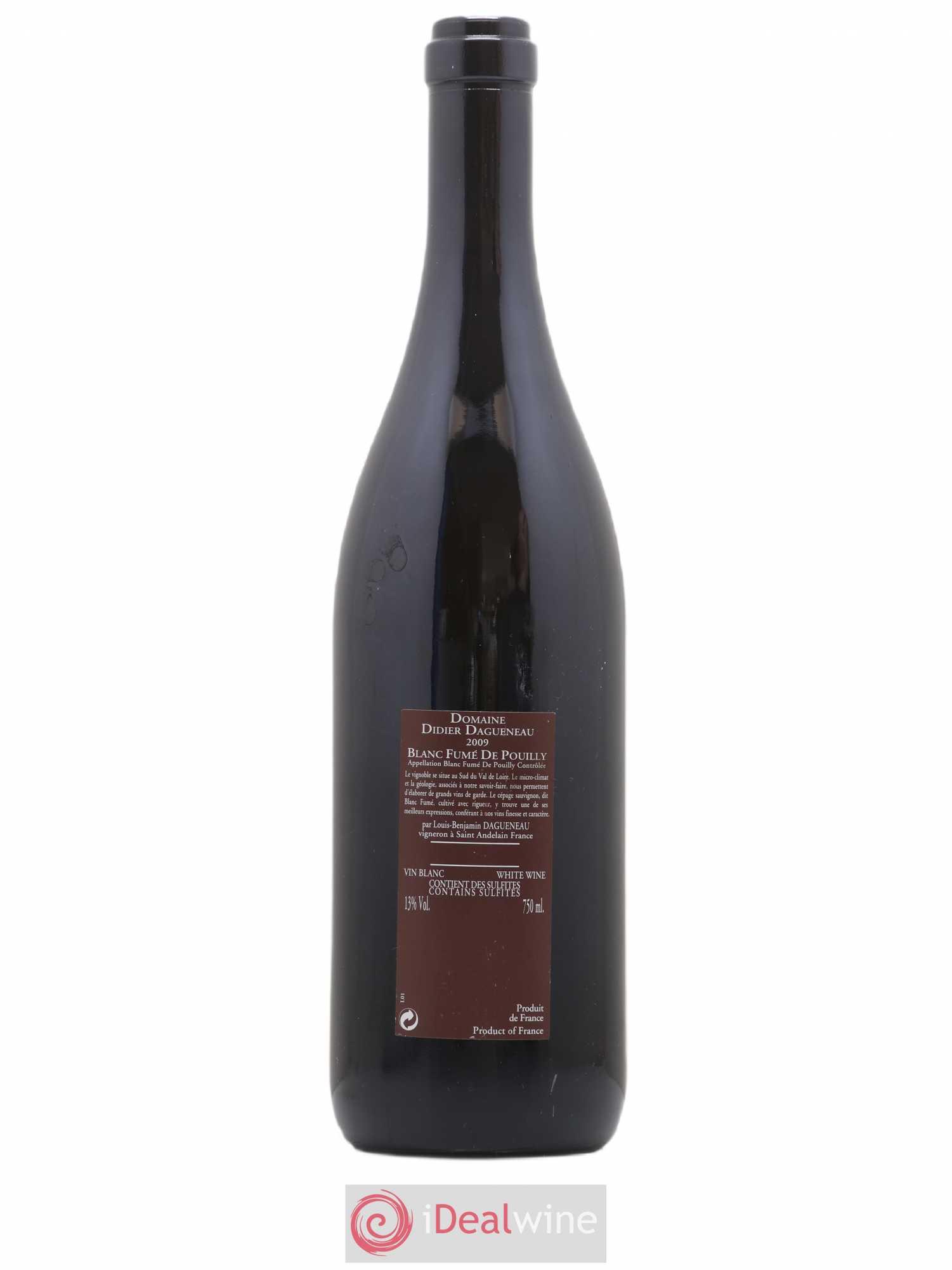 Vin de France (anciennement Pouilly-Fumé) Pur Sang Dagueneau (Domaine Didier - Louis-Benjamin) 2009 - Lot de 1 bouteille - 1