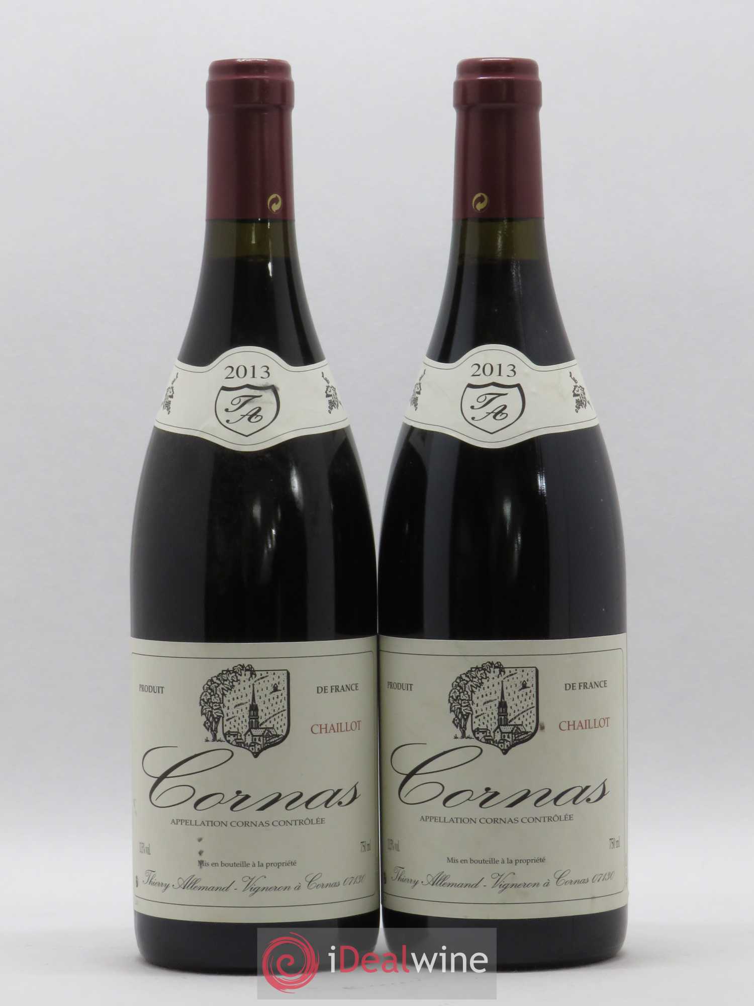 Cornas Chaillot Thierry Allemand 2013 - Lot de 2 bouteilles - 0