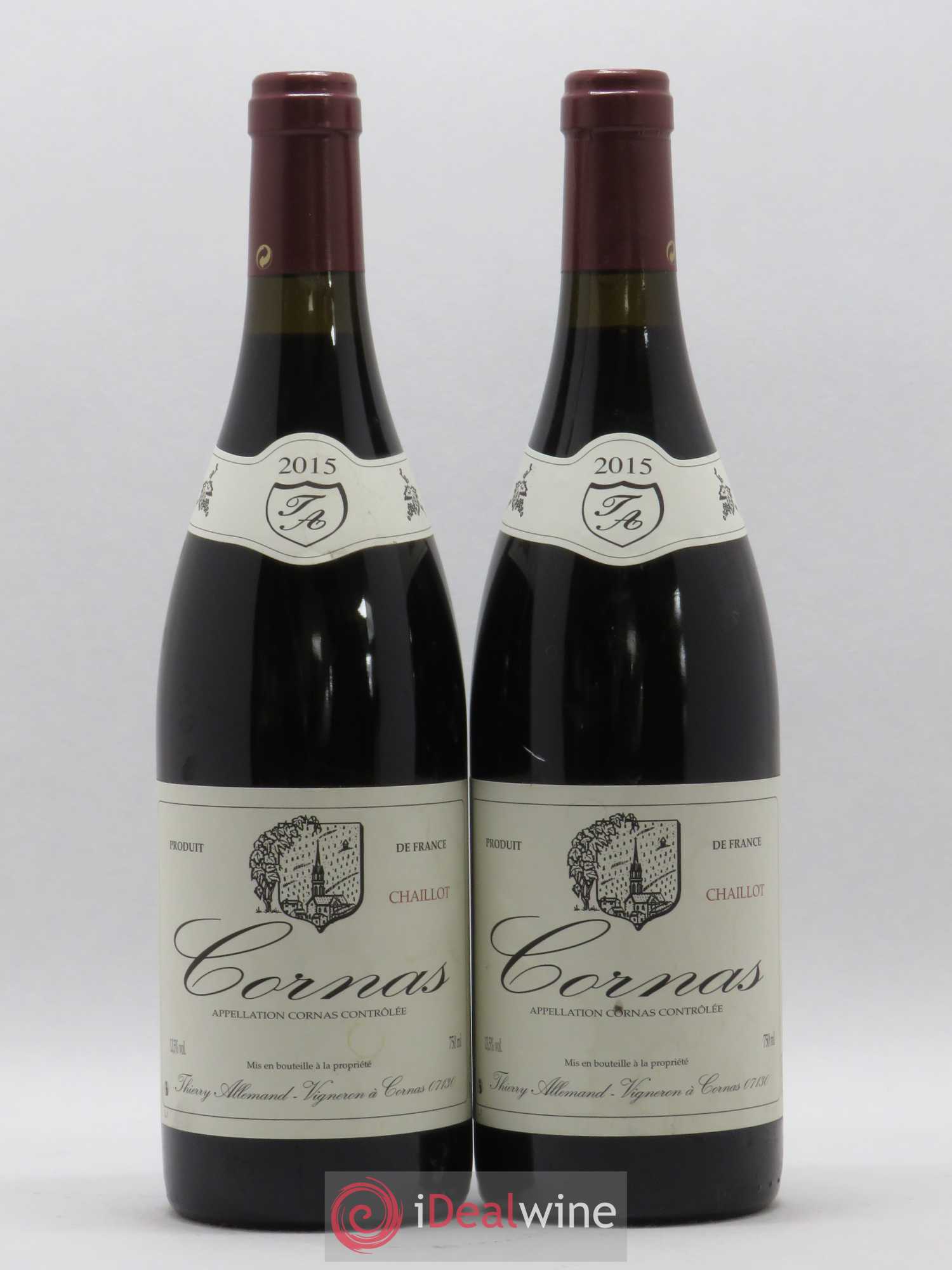 Cornas Chaillot Thierry Allemand 2015 - Lot de 2 bouteilles - 0