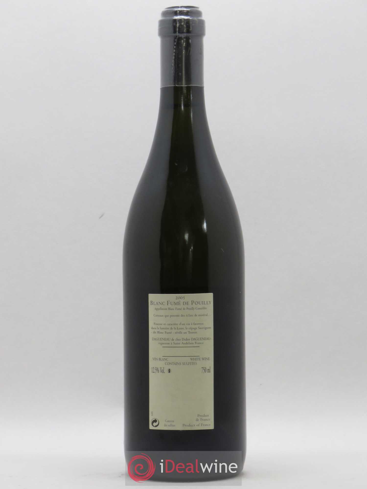 Pouilly-Fumé Blanc Fumé de Pouilly Dagueneau (Domaine Didier - Louis-Benjamin) 2005 - Lot de 1 bouteille - 1