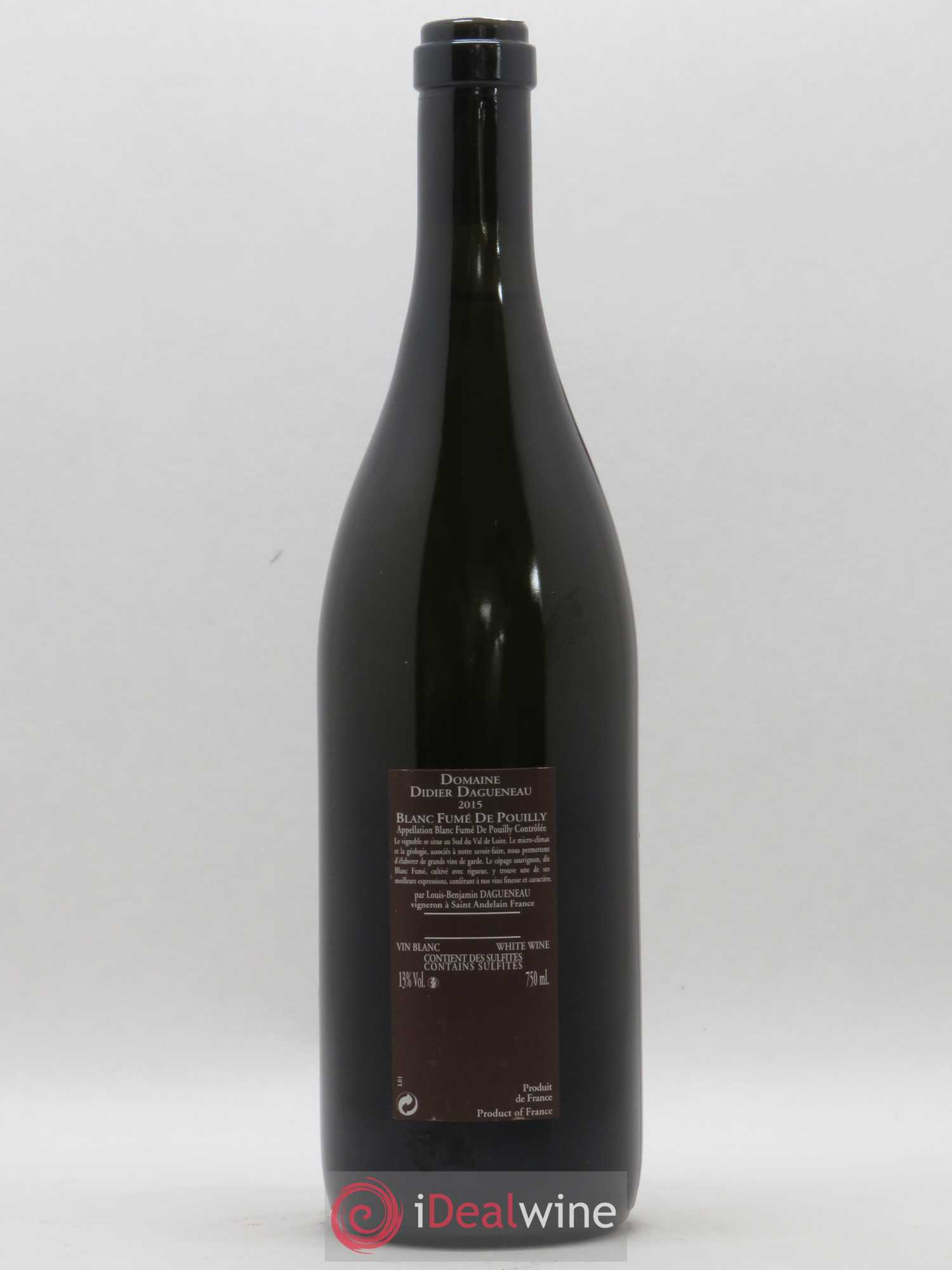 Vin de France (anciennement Pouilly-Fumé) Pur Sang Dagueneau (Domaine Didier - Louis-Benjamin) 2015 - Lot de 1 bouteille - 1