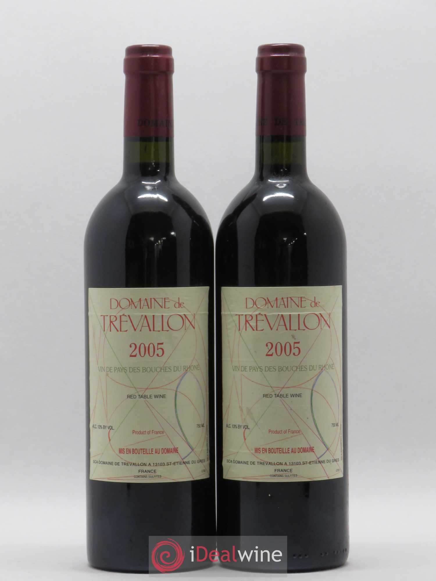 VDP Bouches du Rhône Trévallon (Domaine de) Eloi Dürrbach 2005 - Lot de 2 bouteilles - 0