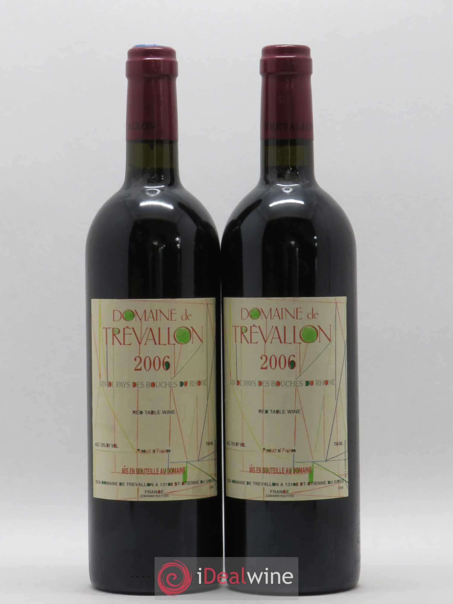 VDP Bouches du Rhône Trévallon (Domaine de) Eloi Dürrbach 2006 - Lot de 2 bouteilles - 0