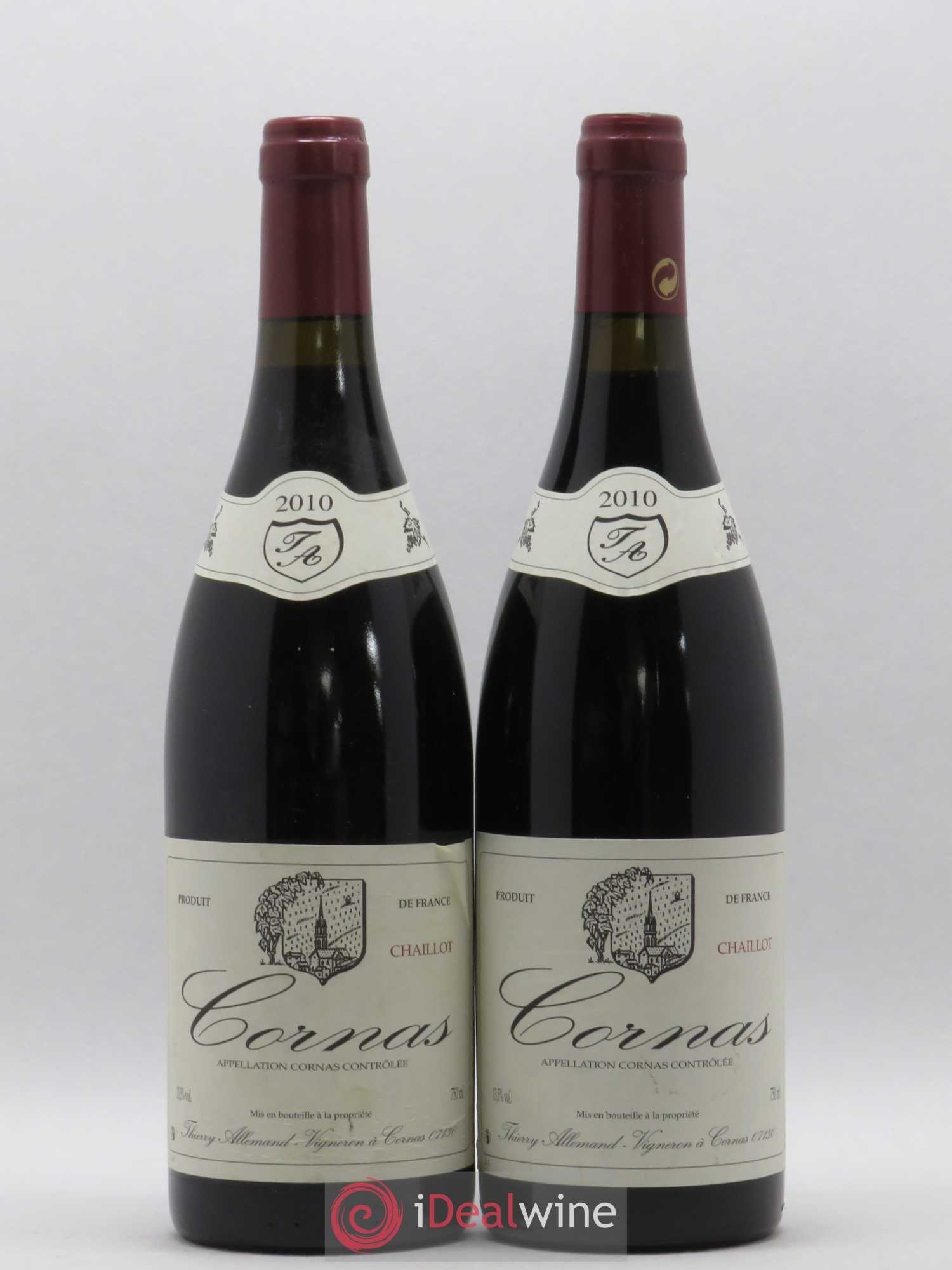 Cornas Chaillot Thierry Allemand 2010 - Lot de 2 bouteilles - 0