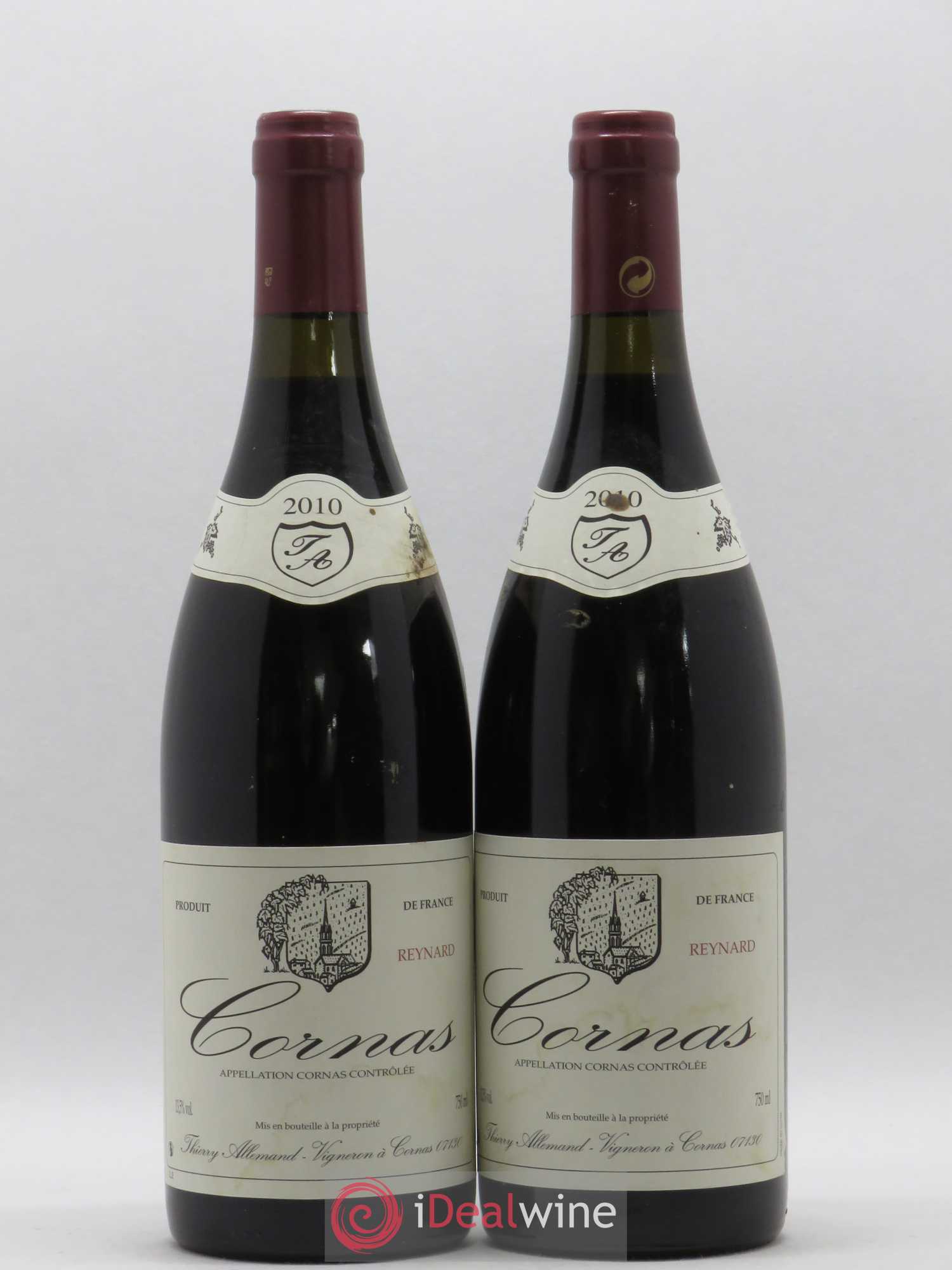 Cornas Reynard Thierry Allemand 2010 - Lot de 2 bouteilles - 0