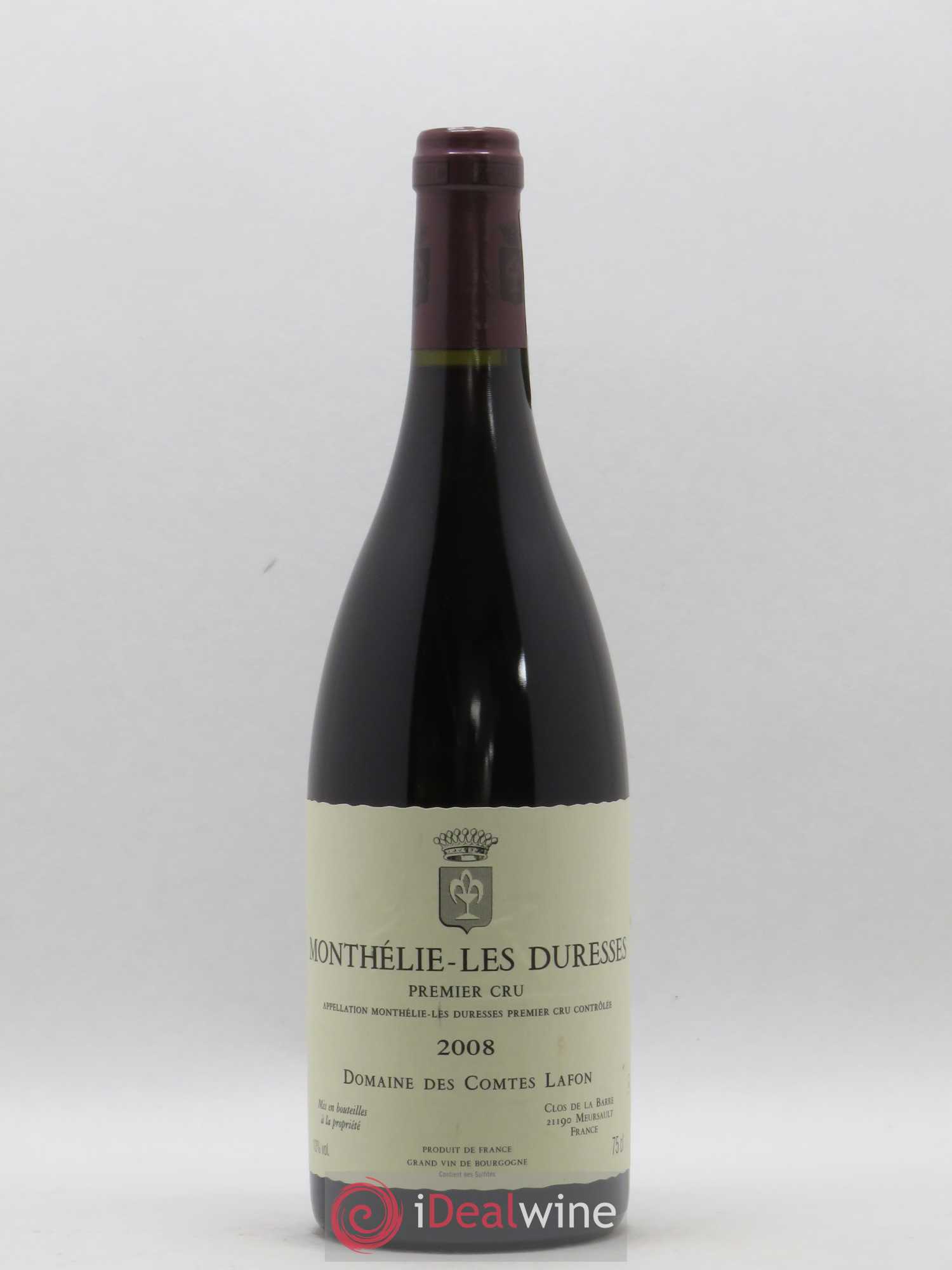 Monthélie 1er Cru Les Duresses Comtes Lafon (Domaine des) 2008 - Lot de 1 bouteille - 0