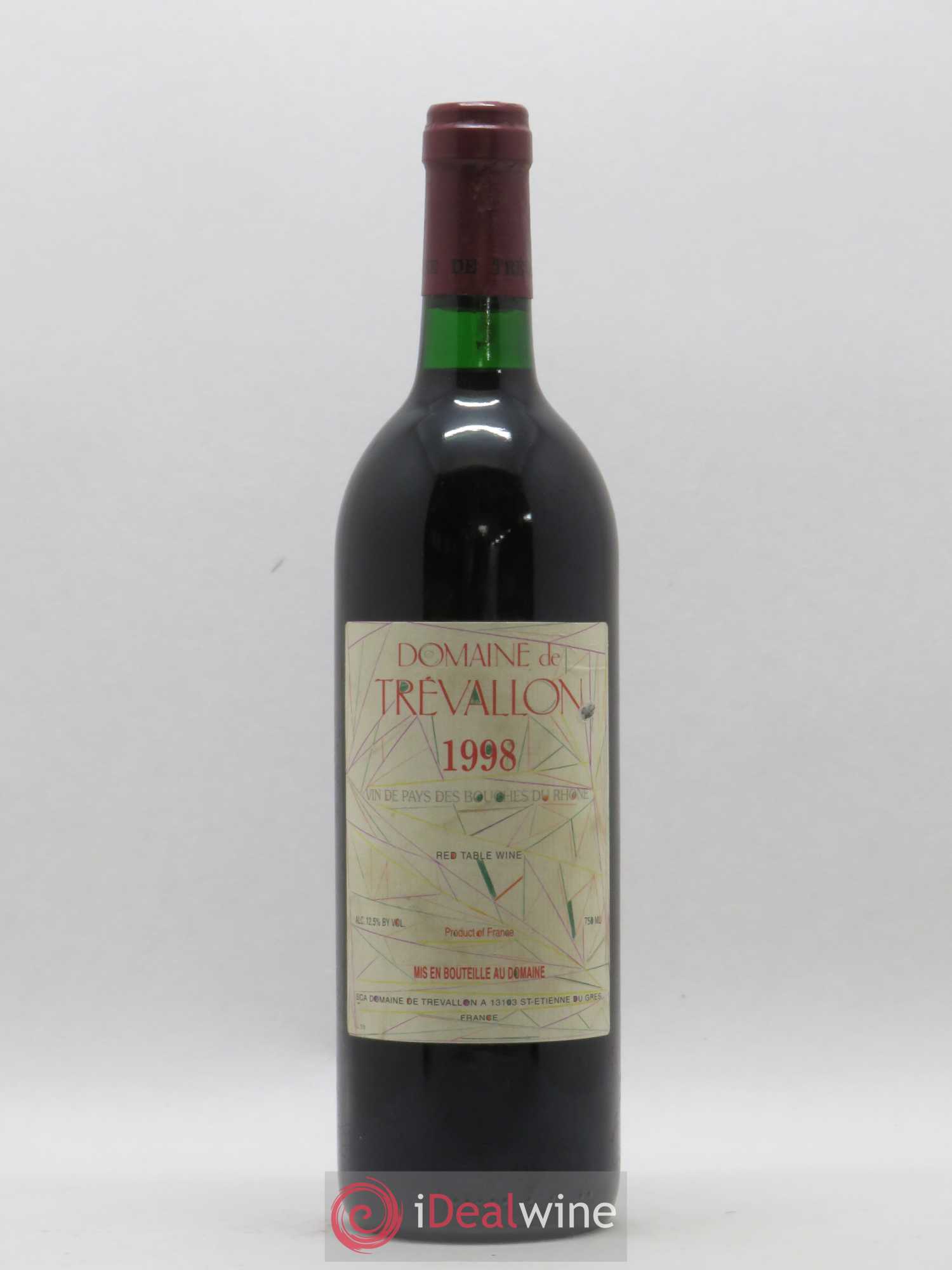 VDP Bouches du Rhône Trévallon (Domaine de) Eloi Dürrbach 1998 - Lot de 1 bouteille - 0