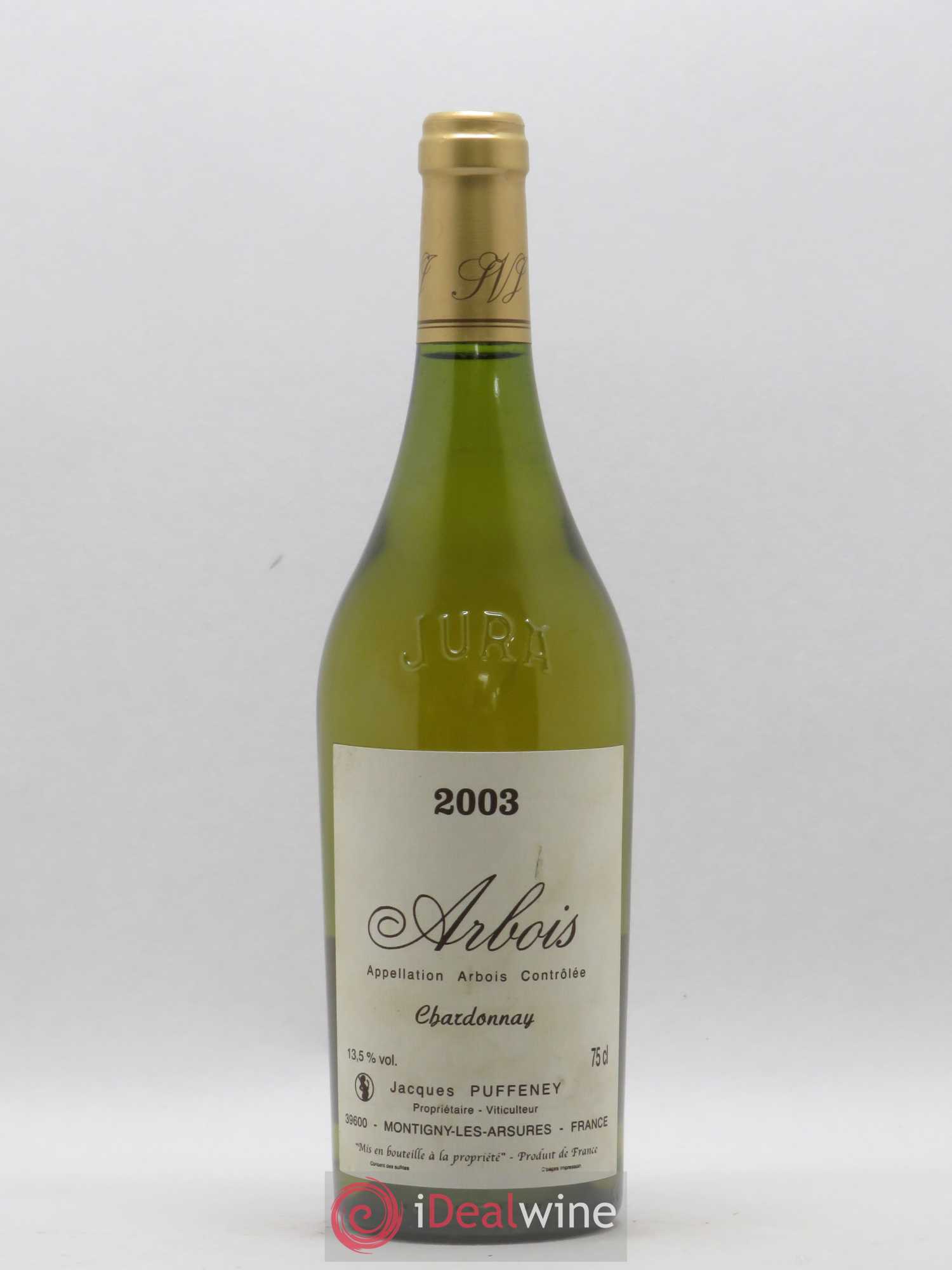 Arbois Chardonnay Jacques Puffeney 2003 - Lot de 1 bouteille - 0