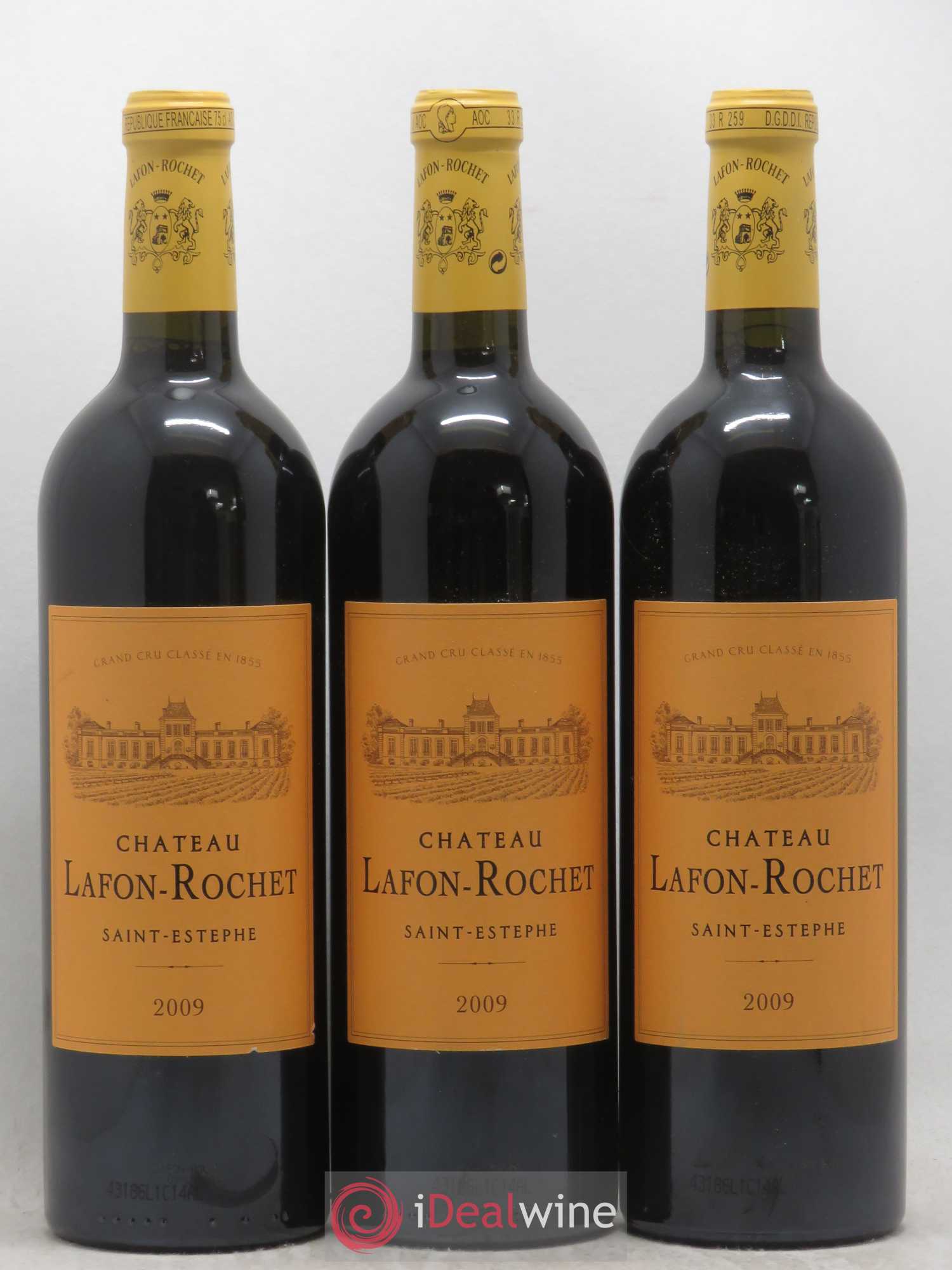 Château Lafon Rochet 4ème Grand Cru Classé 2009 - Lot de 3 bouteilles - 0