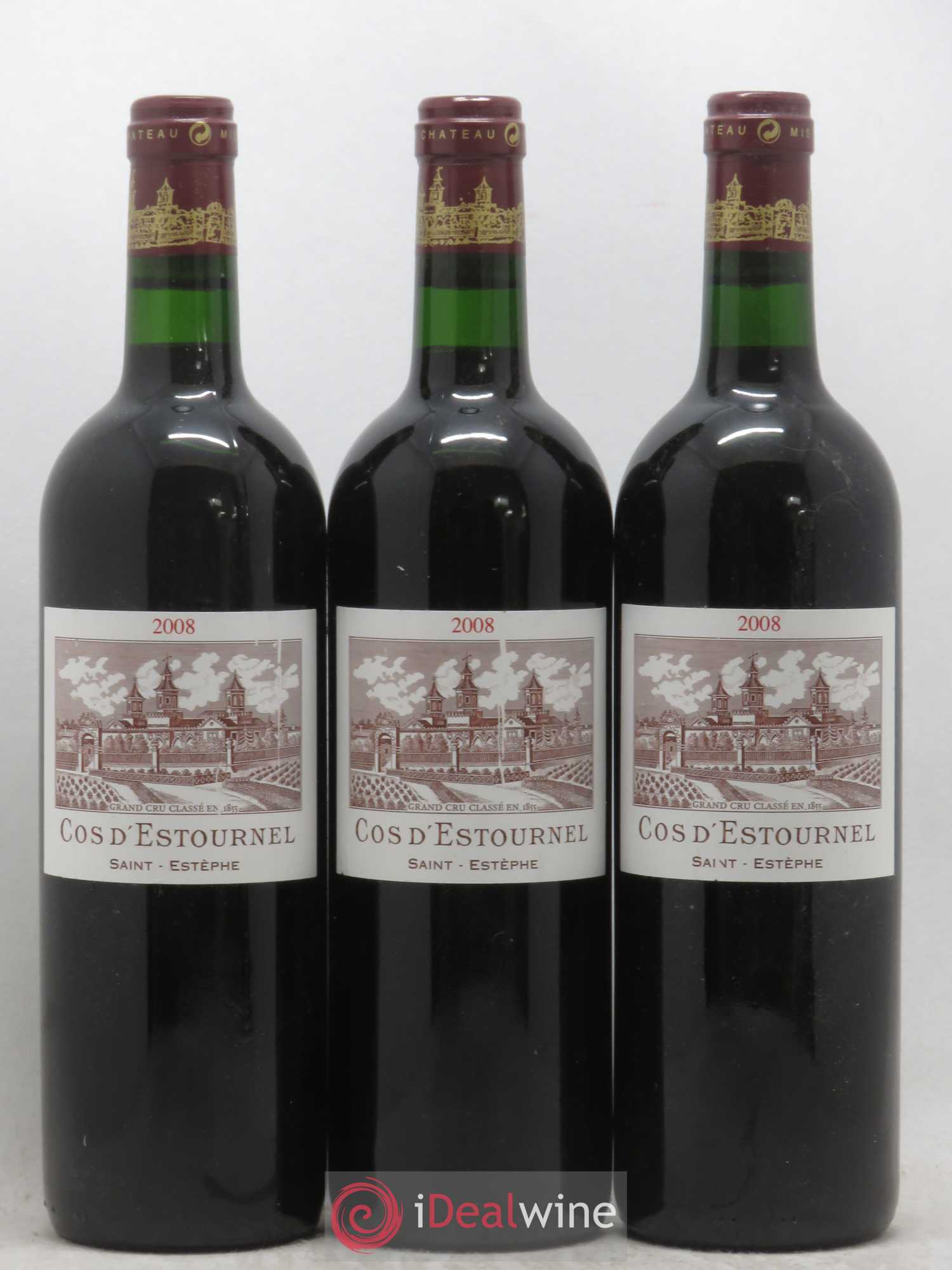 Cos d'Estournel 2ème Grand Cru Classé 2008 - Lot de 3 bouteilles - 0