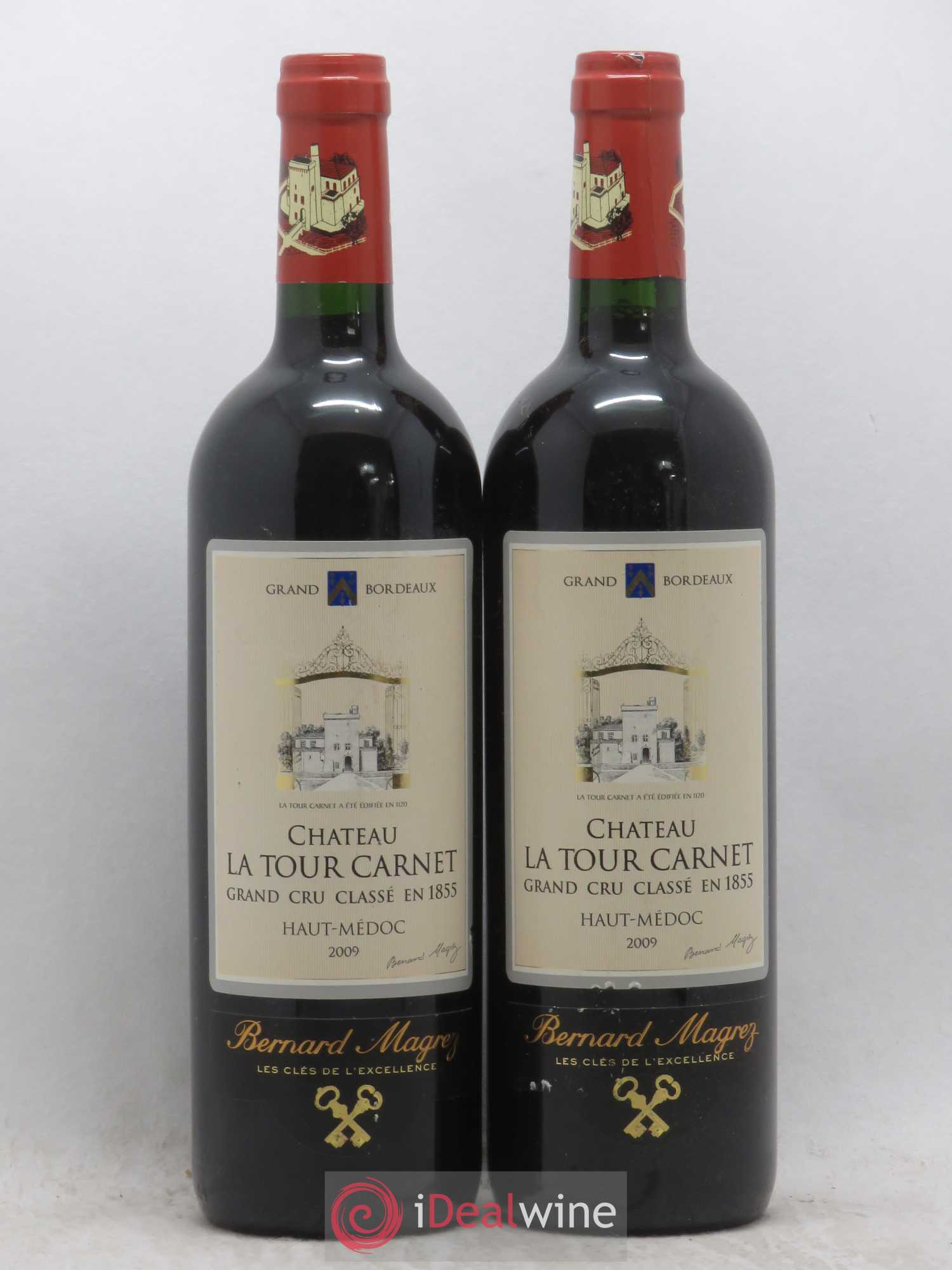 Château la Tour Carnet 4ème Grand Cru Classé 2009 - Lot de 2 bouteilles - 0