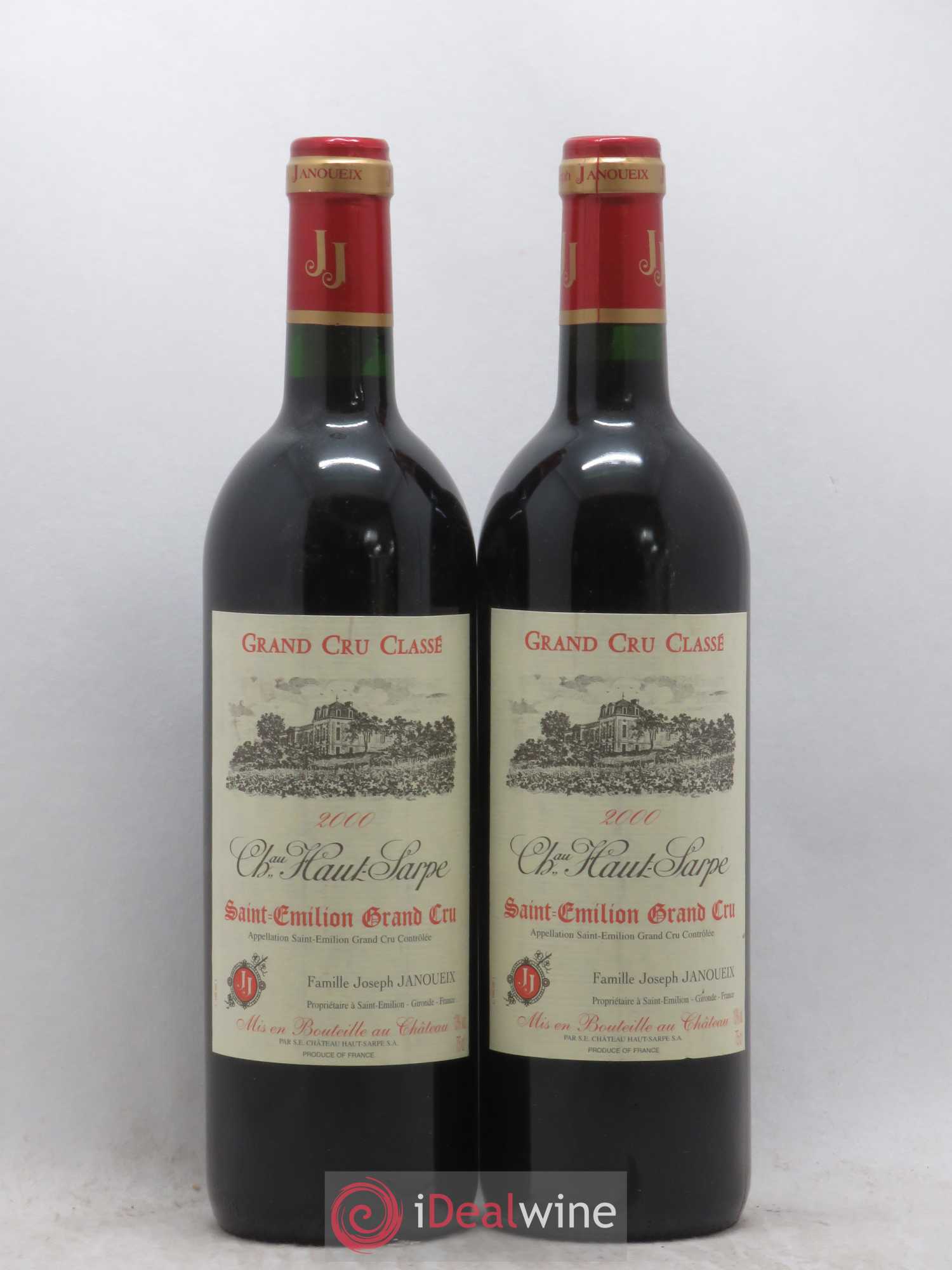 Château Haut Sarpe Grand Cru Classé 2000 - Lot de 2 bouteilles - 0