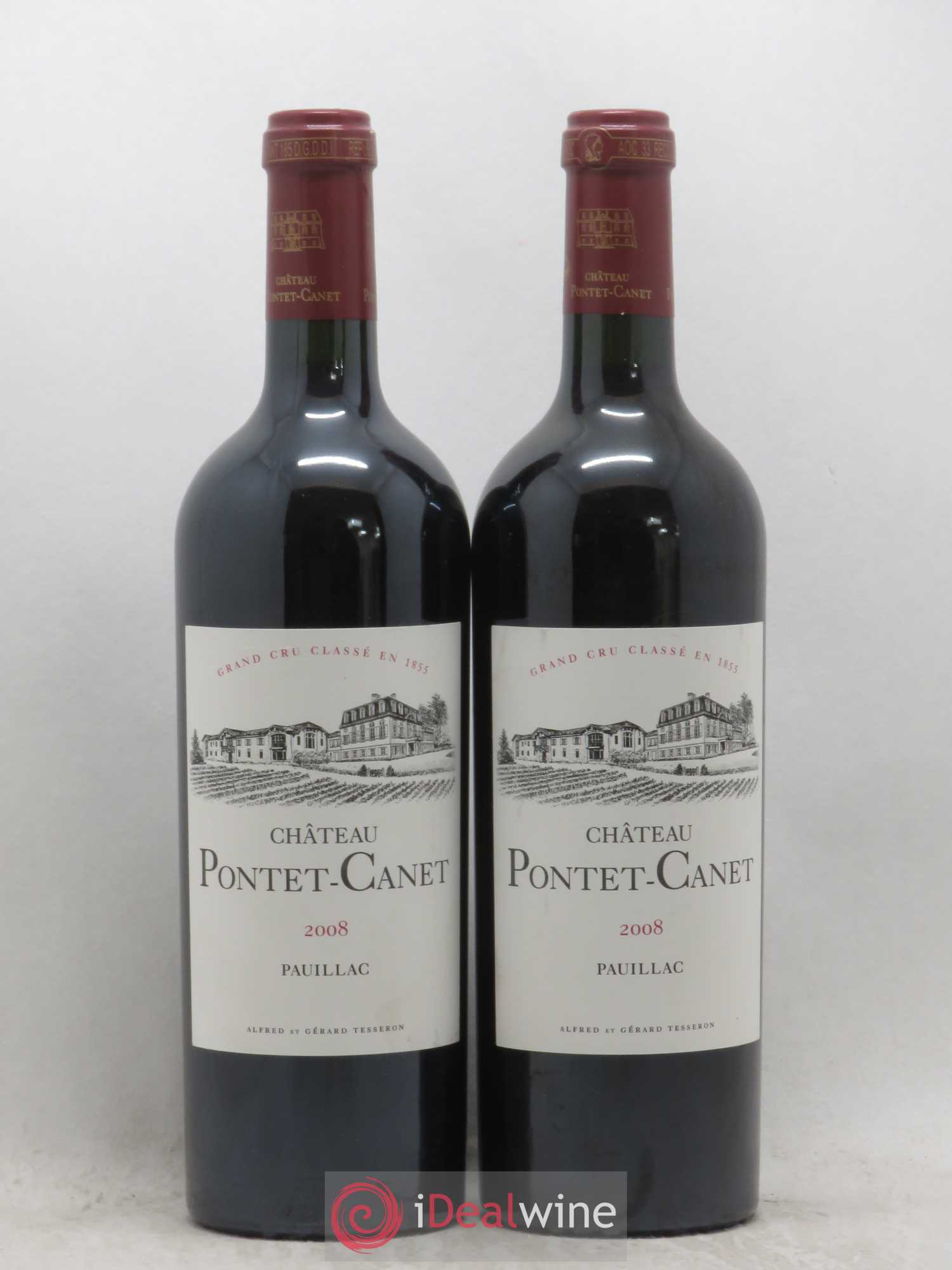 Château Pontet Canet 5ème Grand Cru Classé 2008 - Lot de 2 bouteilles - 0