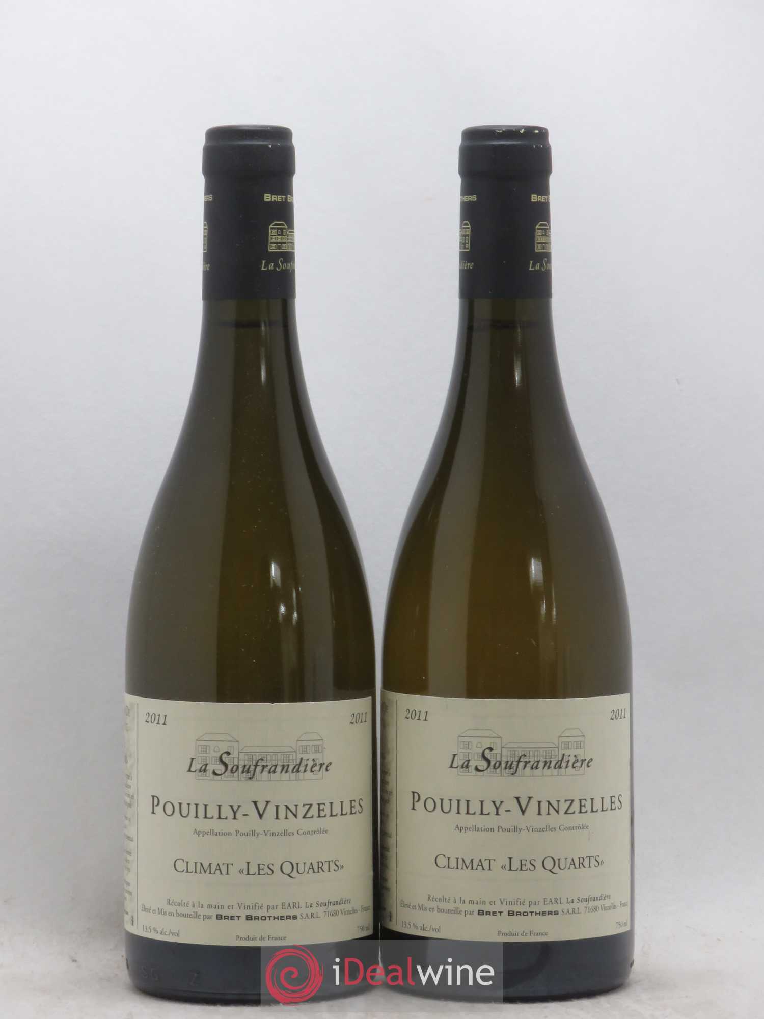Pouilly-Vinzelles Les Quarts La Soufrandière - Bret Brothers 2011 - Lot de 2 bouteilles - 0