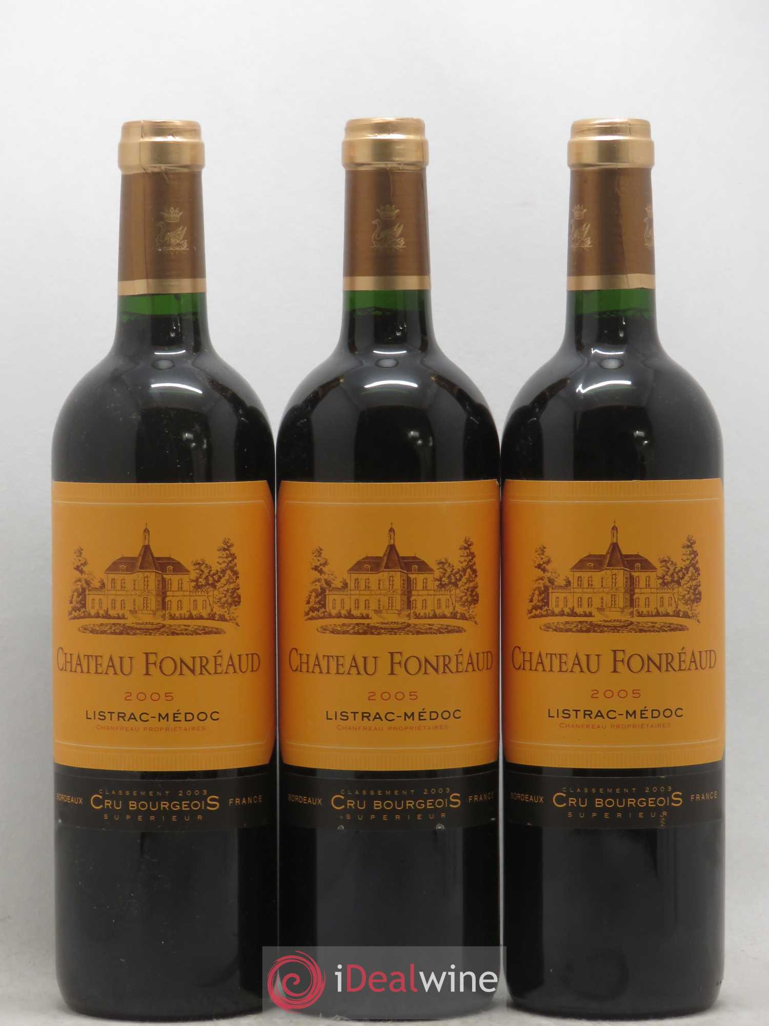 Château Fonréaud Cru Bourgeois (sans prix de réserve) 2005 - Lot de 3 bouteilles - 0